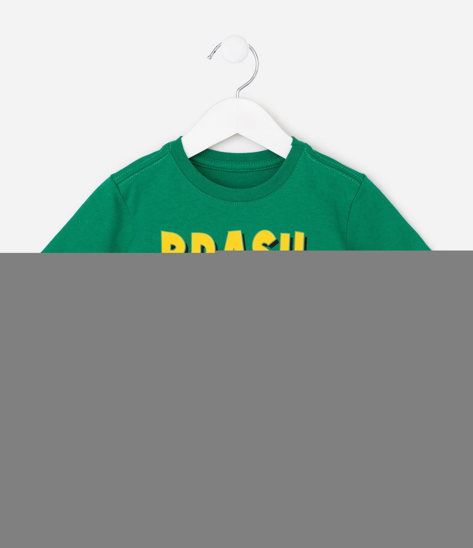 Camiseta Infantil com Estampa Cachorro Caramelo Brasil – Tam 1 a 6 Anos Verde 1