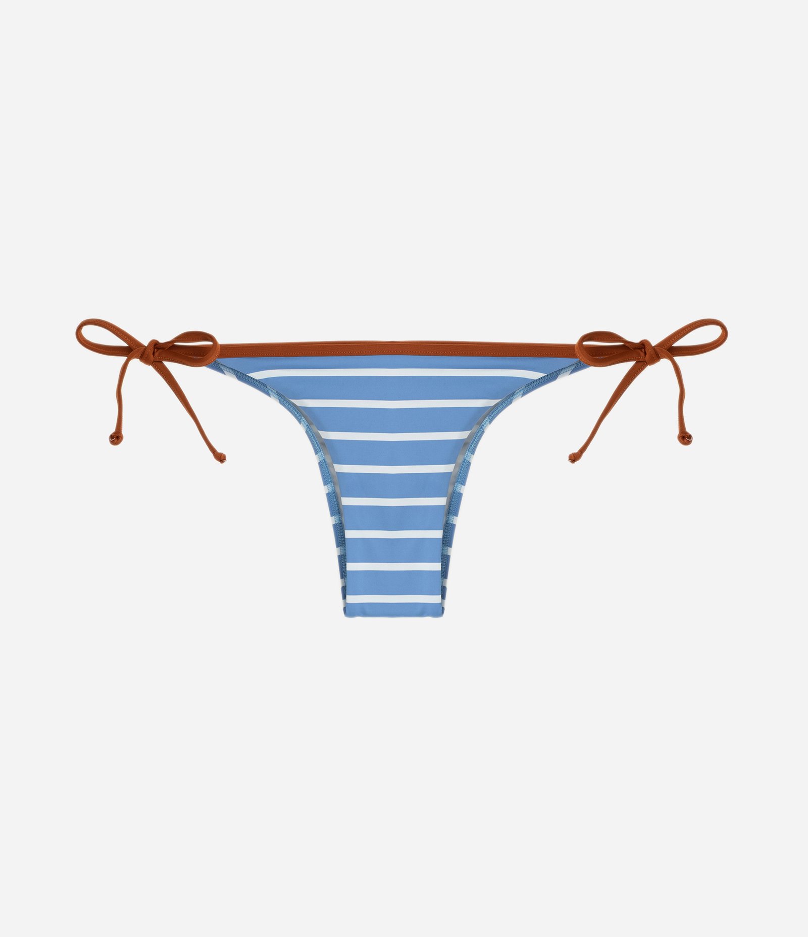 Biquíni Bottom de Lacinho em Microfibra Listrado Azul 5