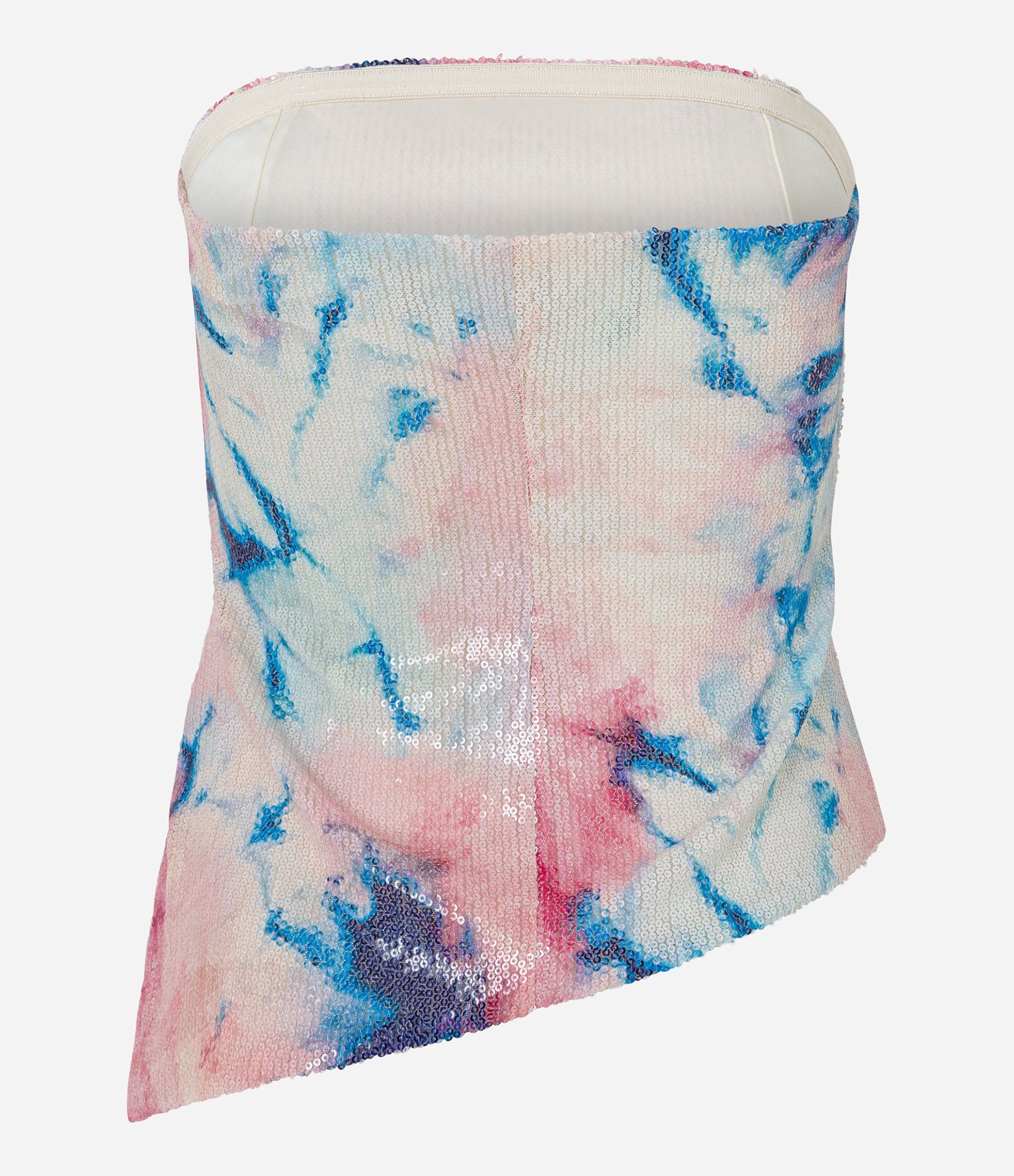 Tomara que Caia em Paetês Tie Dye com Barra Assimétrica Rosa 4