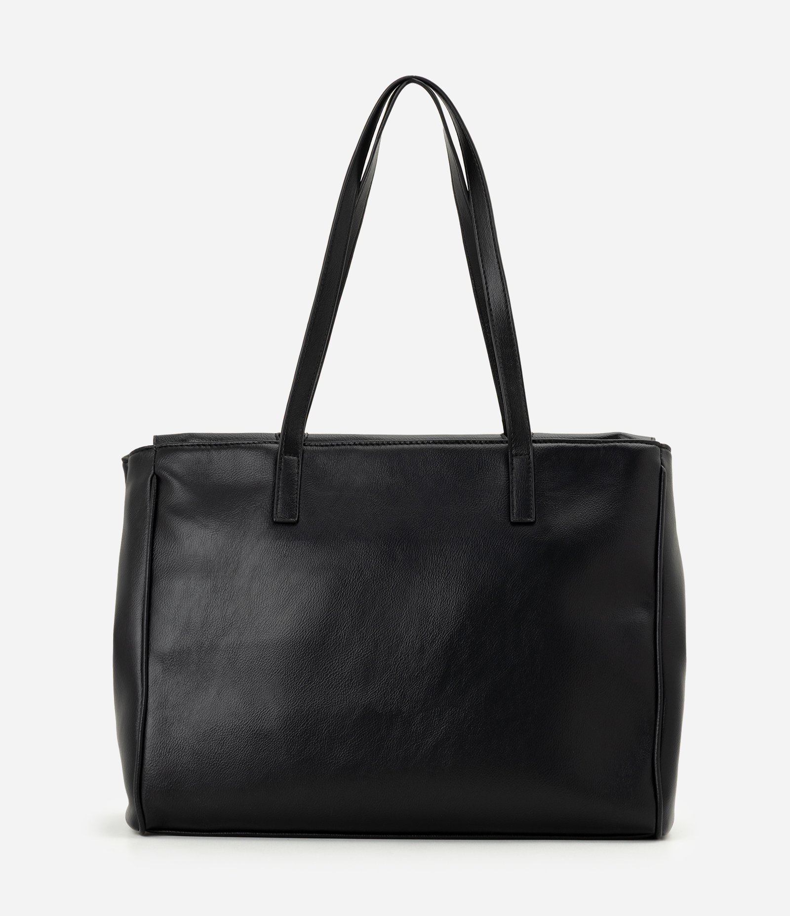 Bolsa Shopper Grande com Aba e Fechamento por Torniquete Preto 3