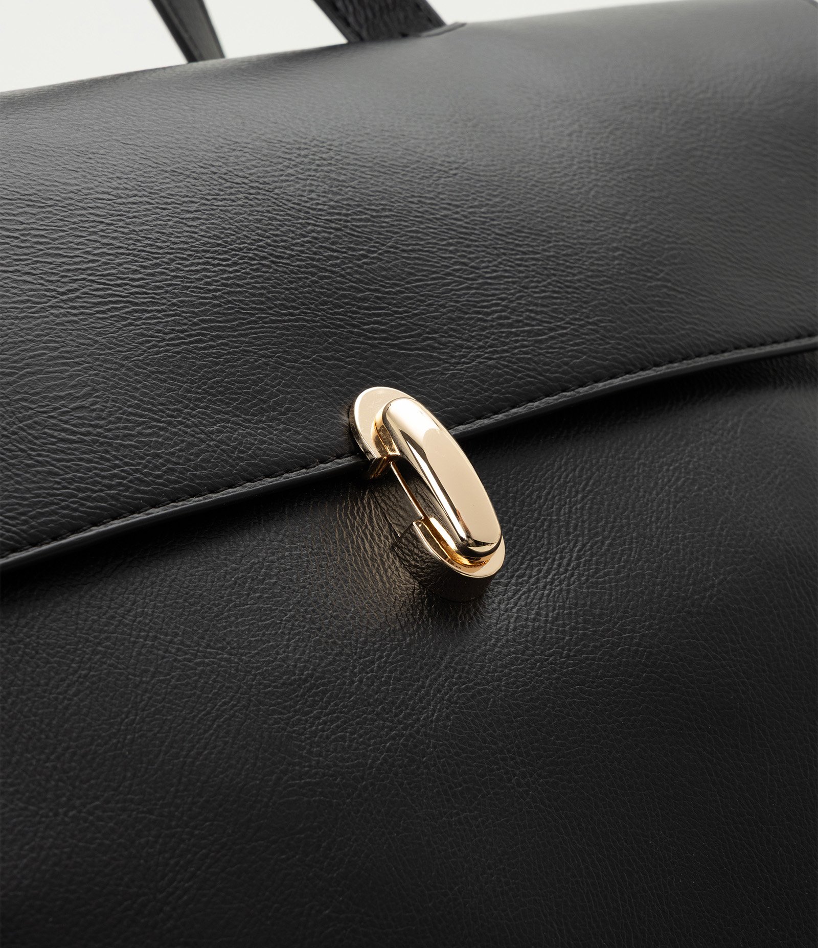 Bolsa Shopper Grande com Aba e Fechamento por Torniquete Preto 5
