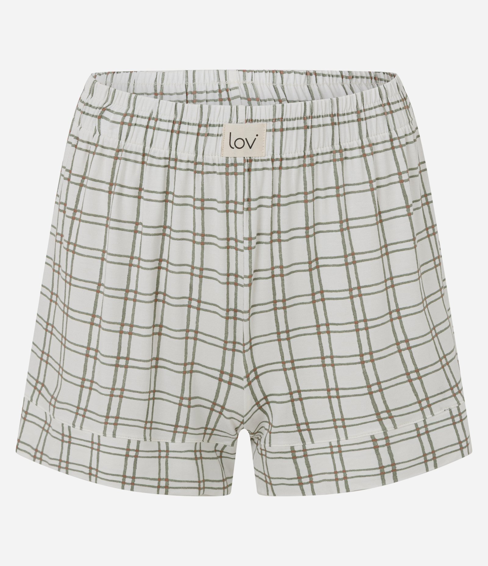 Pijama Curto Camisa e Short Em Viscolycra Estampa Xadrez Branco 6