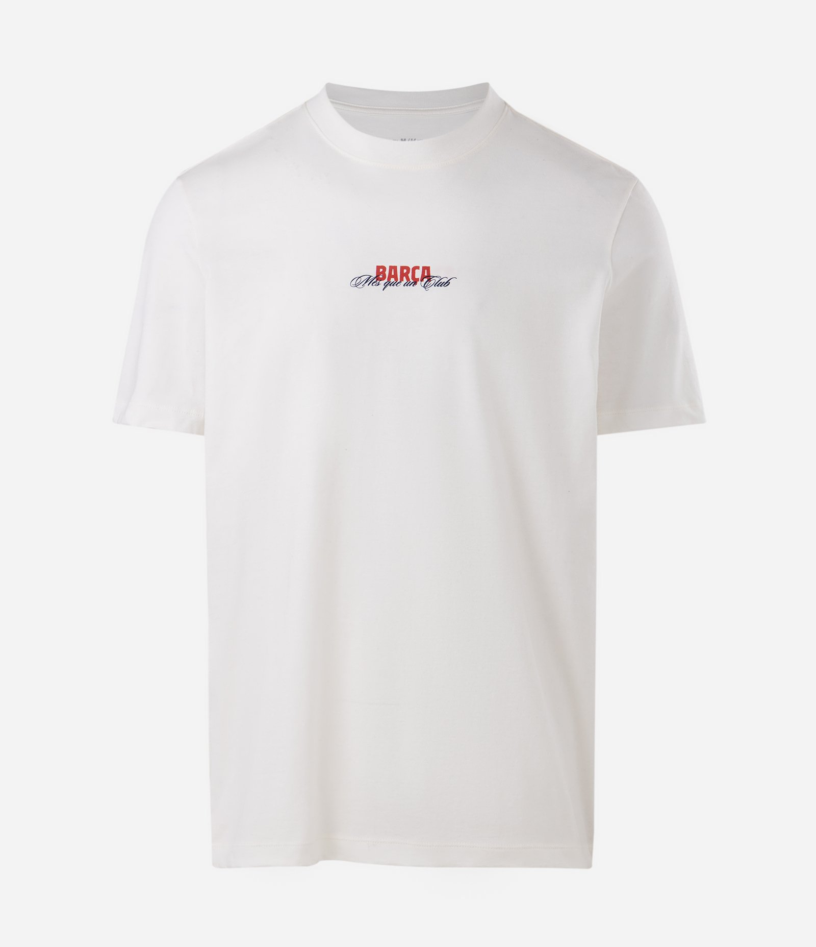 Camiseta Comfort em Algodão Pima com Estampa Barcelona Més Que Un Club Branco 6