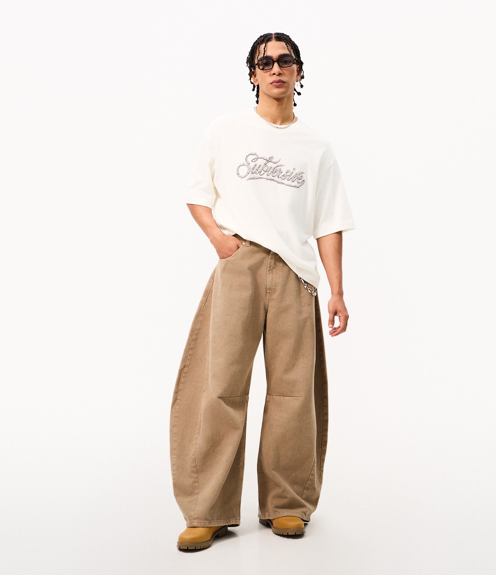 Camiseta Boxy em Algodão com Estampa Subversive Branco 2
