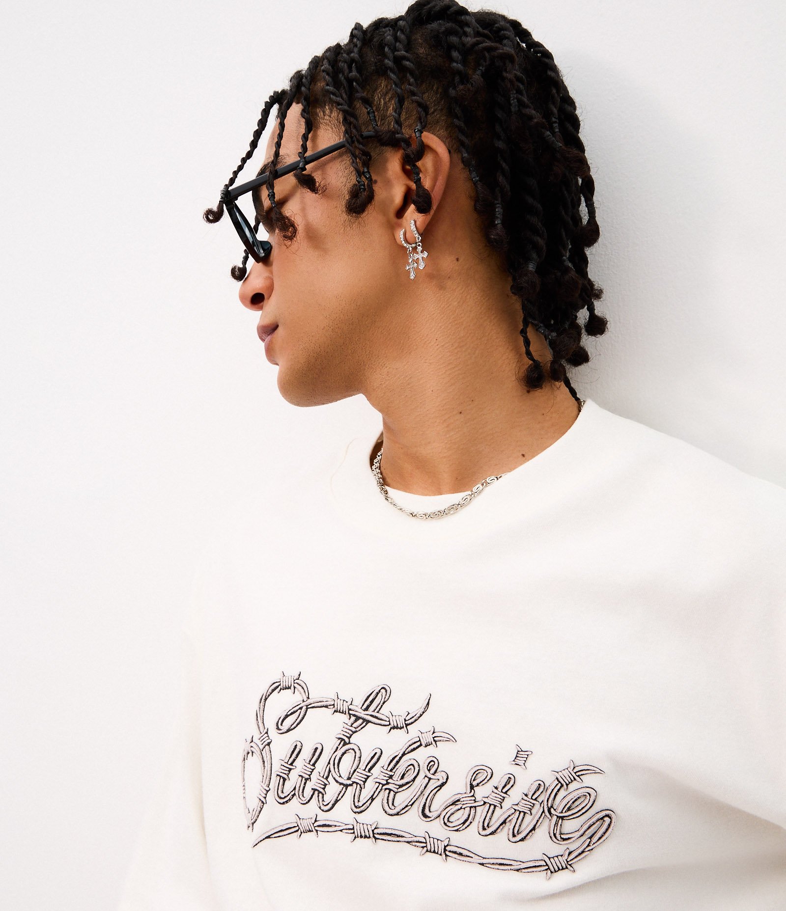 Camiseta Boxy em Algodão com Estampa Subversive Branco 3