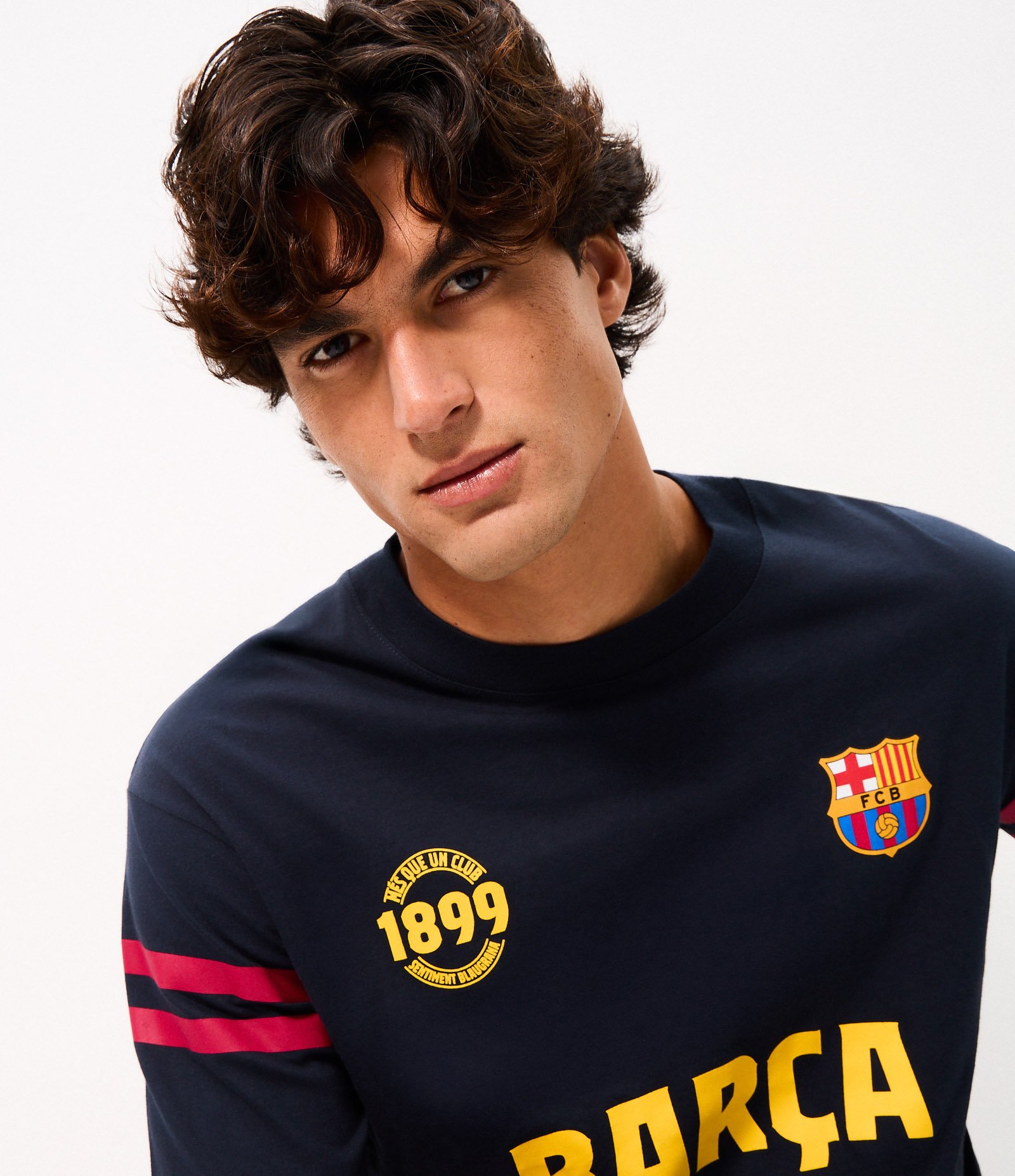Camiseta Boxy em Algodão com Estampa Barça 1899 Azul 4