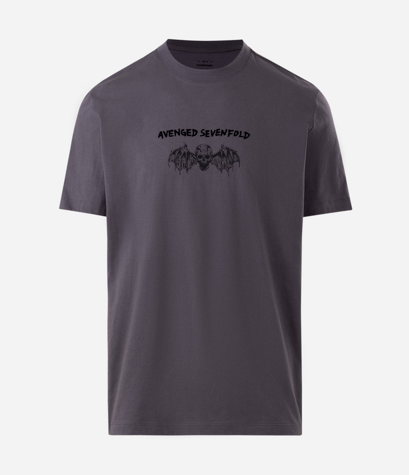 Camiseta Comfort em Algodão com Estampa Avenged Sevenfold Cinza 2