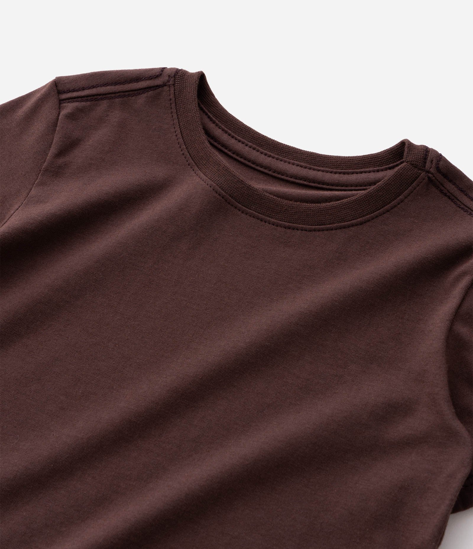 Camiseta Infantil Básica em Algodão - Tam 1 a 5 anos Marrom 5