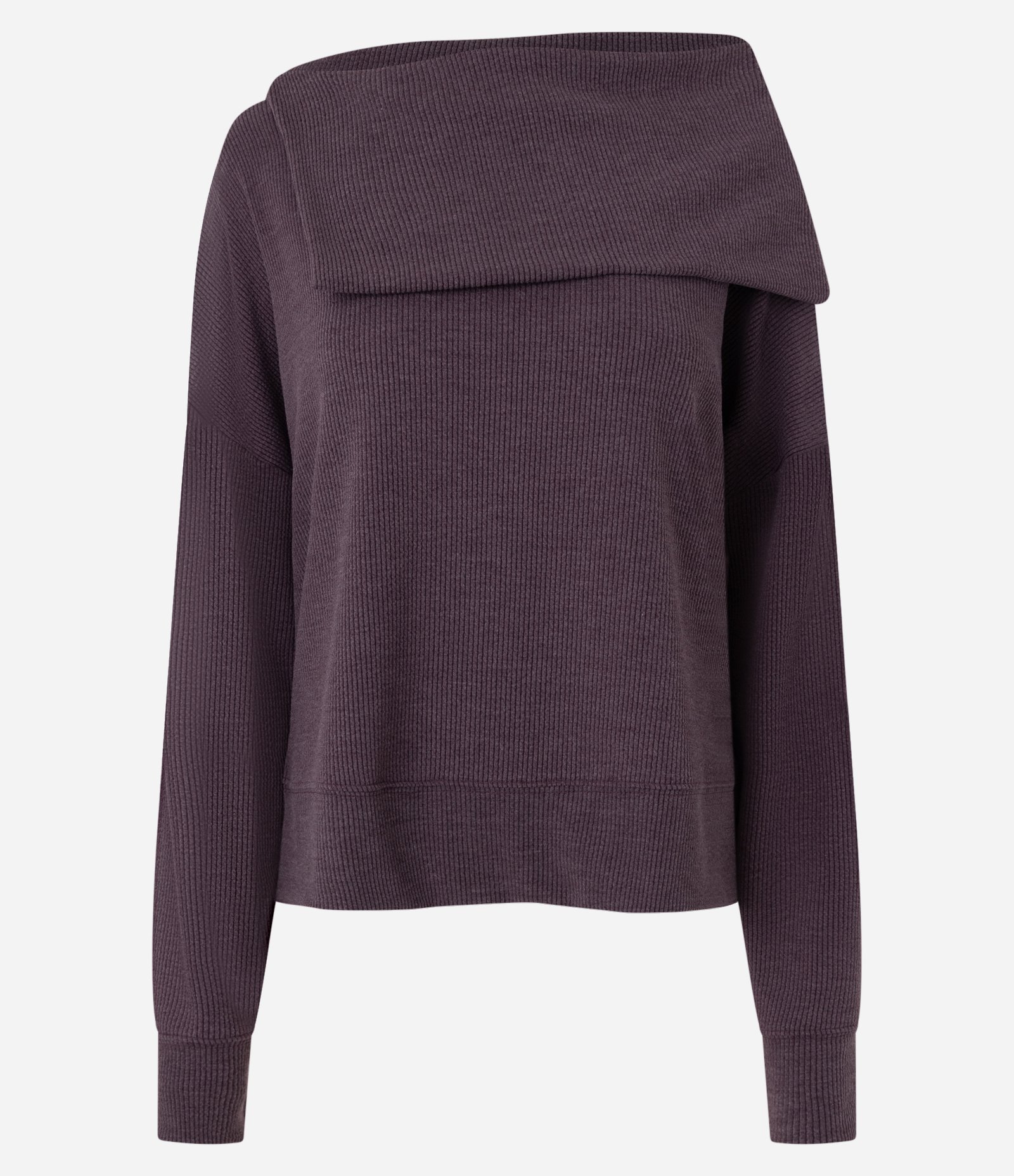 Blusa em Anarruga com Gola Boba Roxo 1