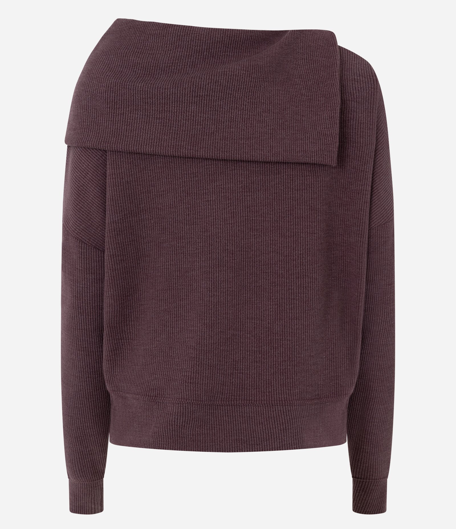 Blusa em Anarruga com Gola Boba Vinho 3
