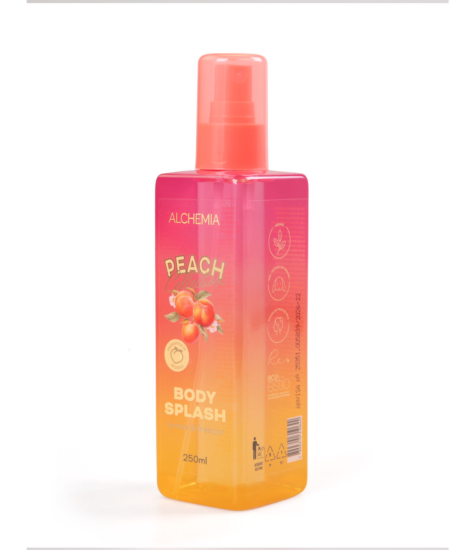 Body Splash Peach Collection Leveza e Frescor Alchemia 250ml 2