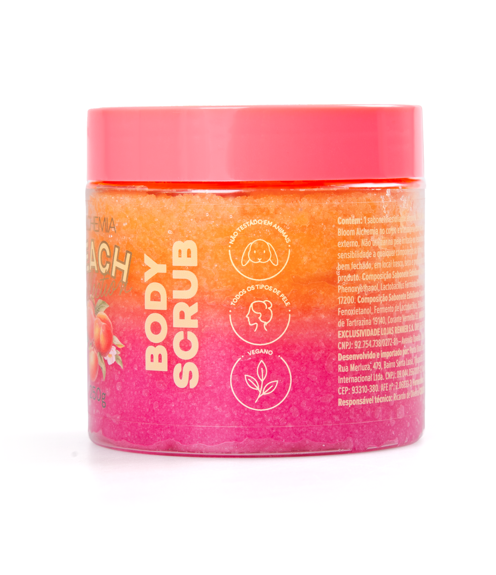 Sabonete Esfoliante Peach Collection Alchemia KIT 2