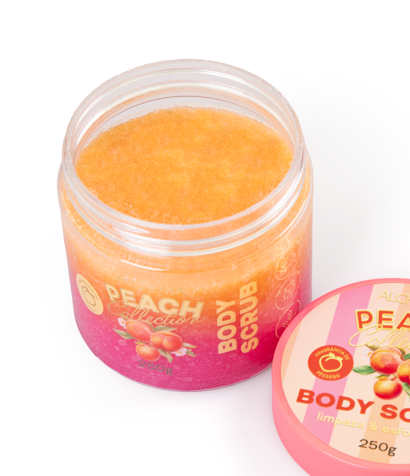 Sabonete Esfoliante Peach Collection Alchemia KIT 3