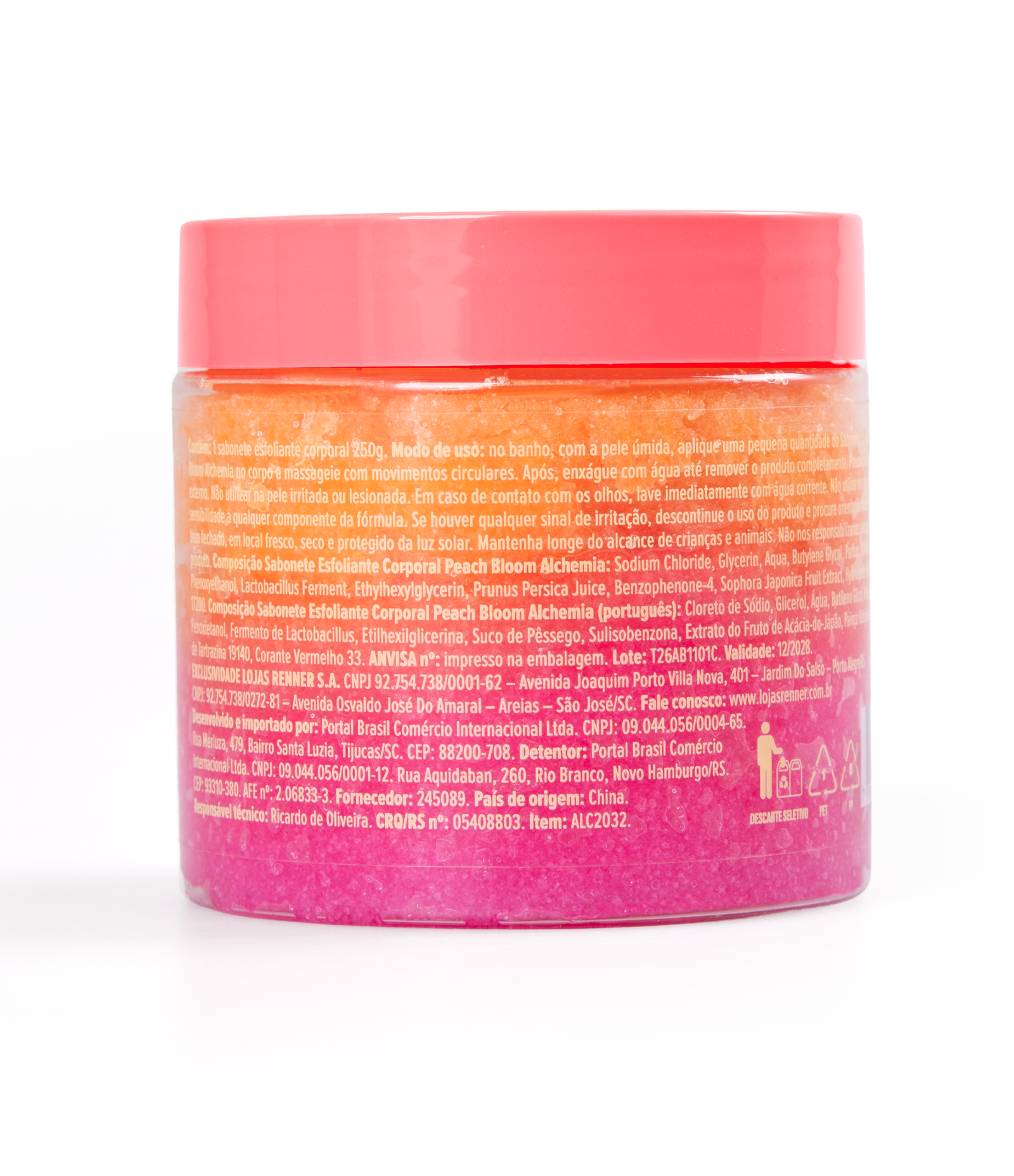 Sabonete Esfoliante Peach Collection Alchemia KIT 5