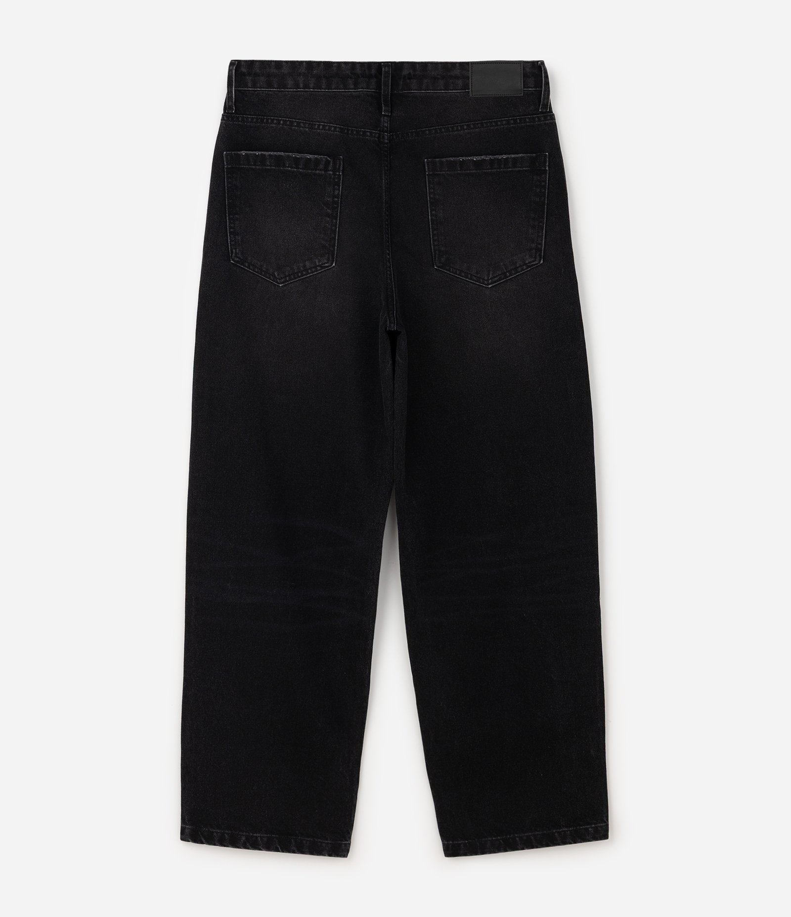 Calça Jeans Super Baggy com Tachas Laterais Preto 2