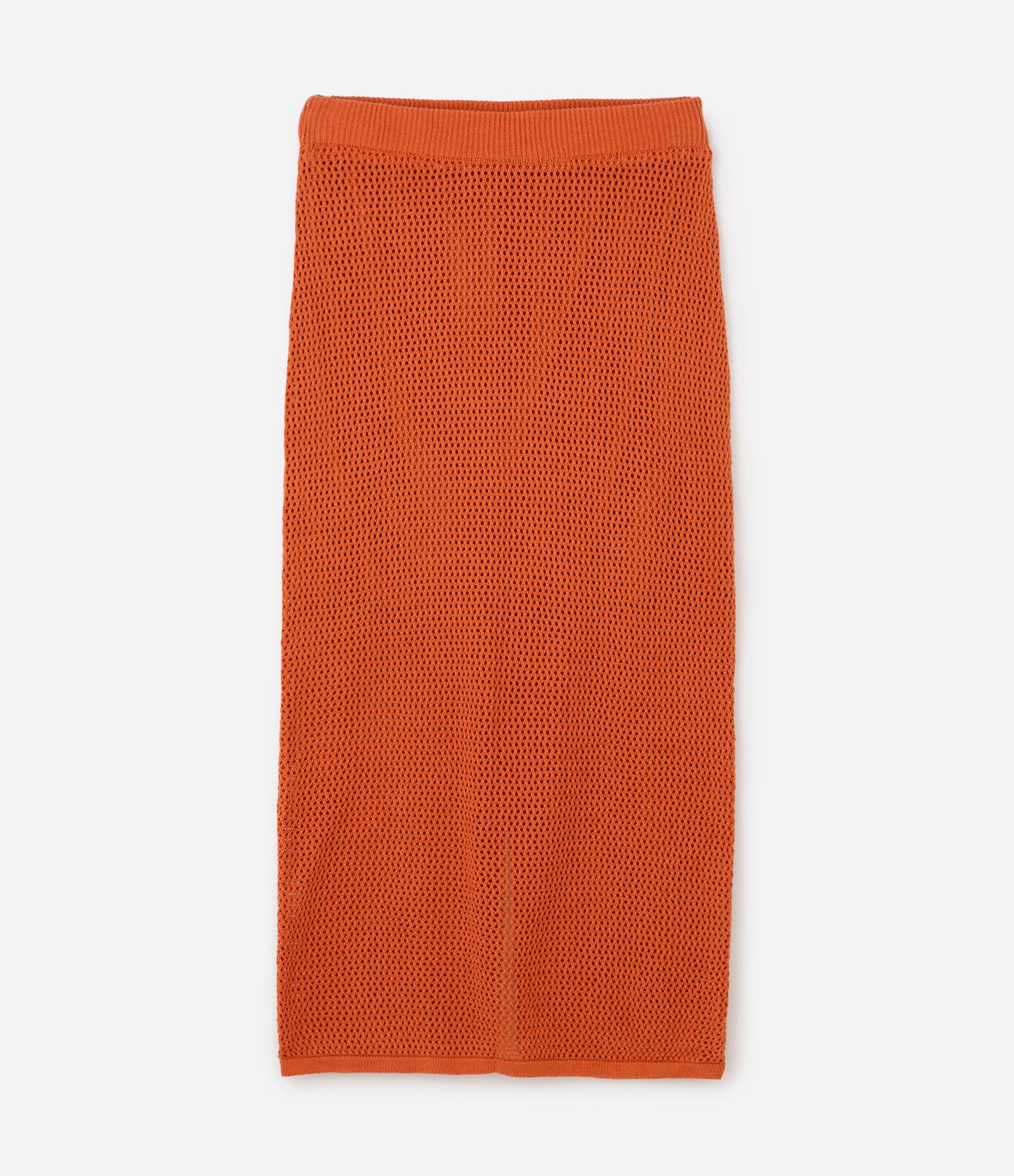 Saia Lápis Longa em Tricô Curve & Plus Size Laranja 6