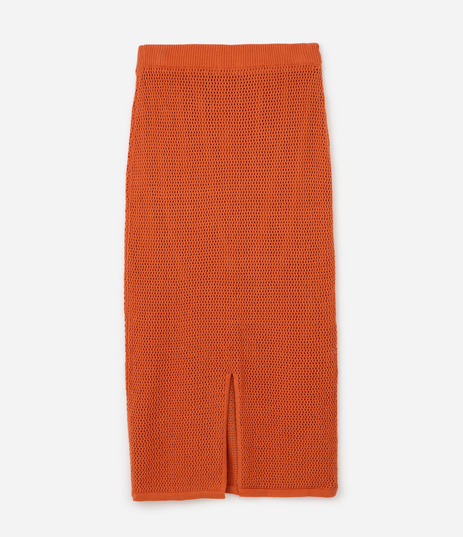 Saia Lápis Longa em Tricô Curve & Plus Size Laranja 7