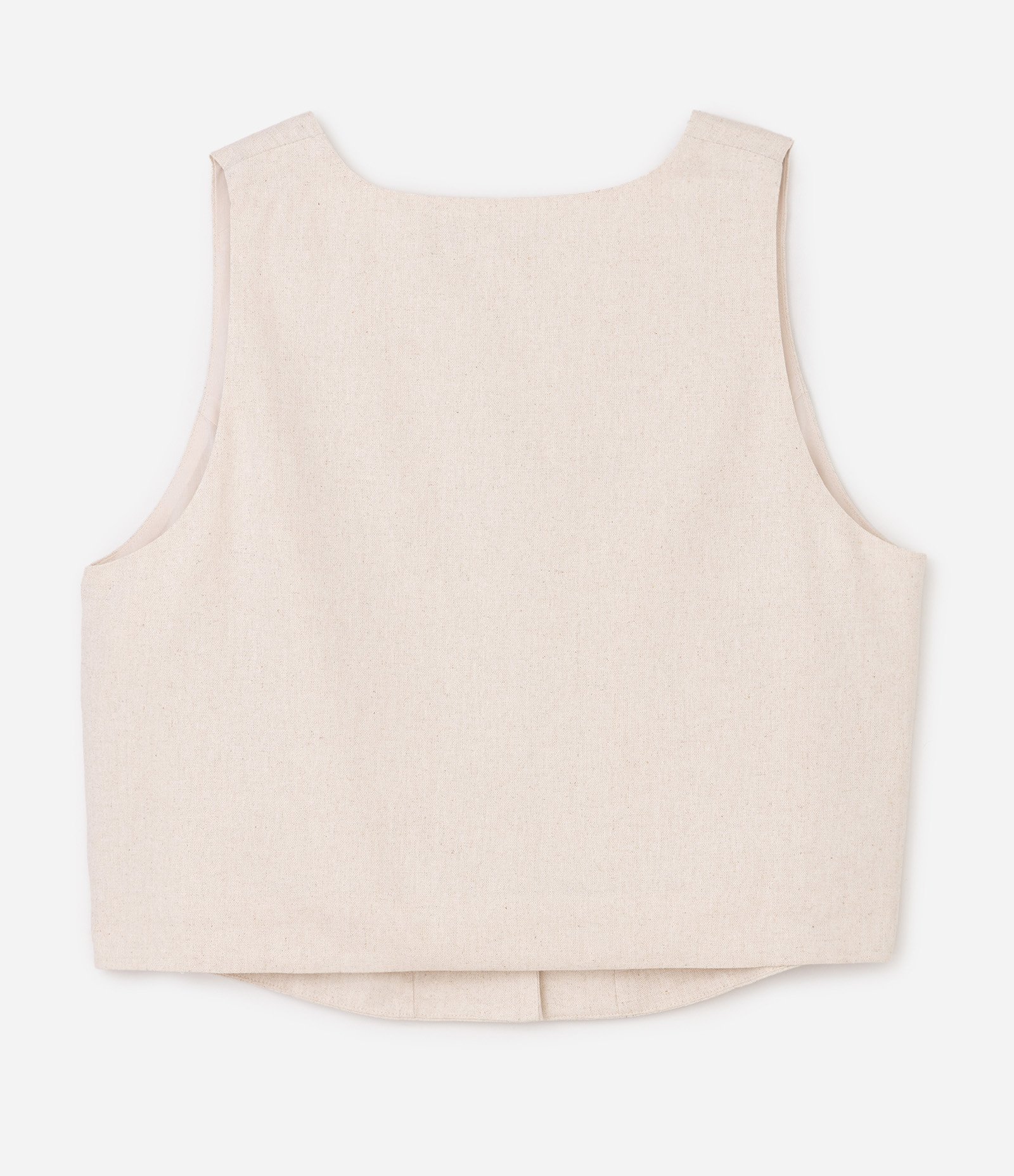 Blusa em Viscolinho com Abotoamento Curve & Plus Size Bege 2