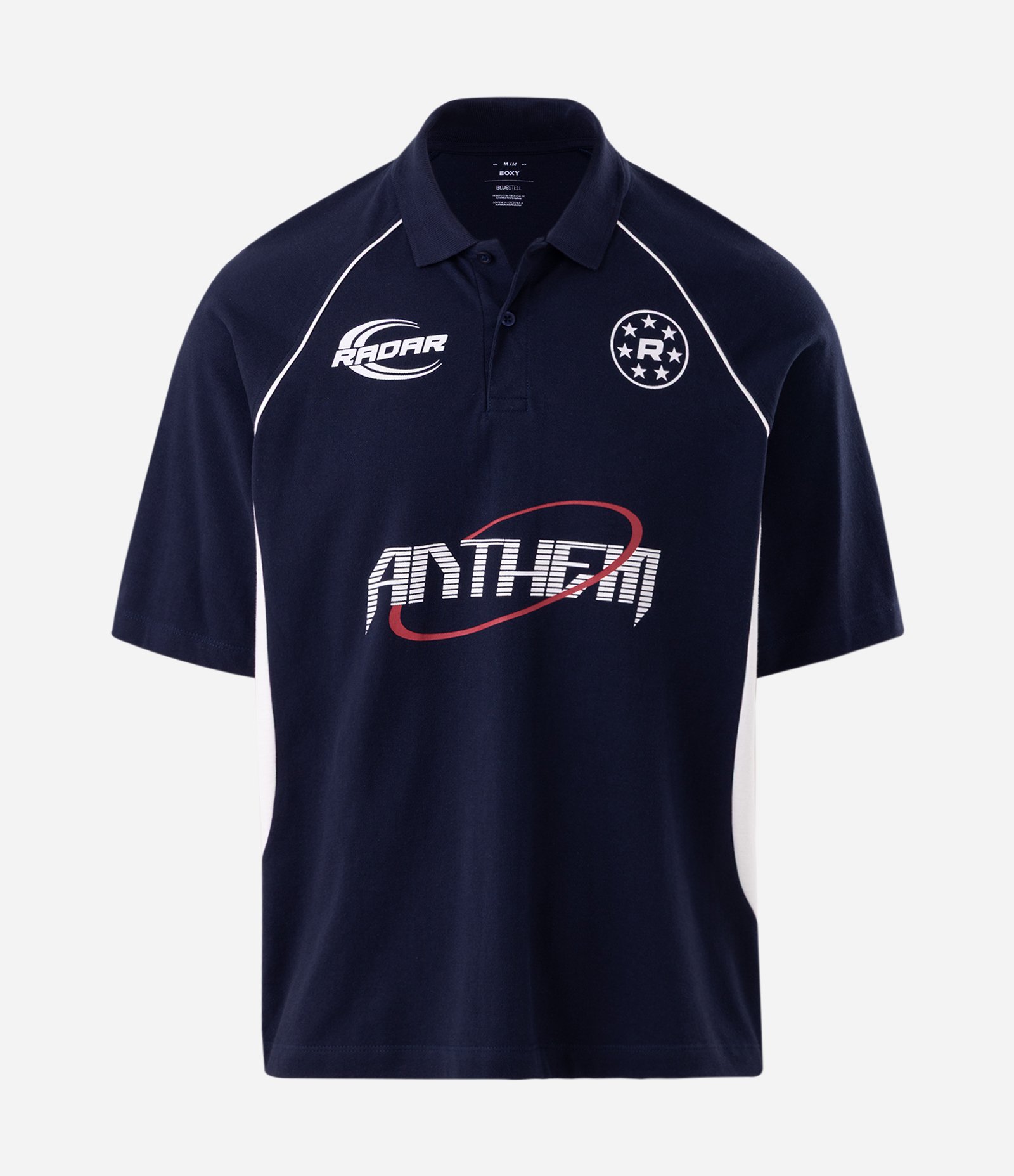 Camiseta Polo Boxy em Algodão Esportiva Azul 5