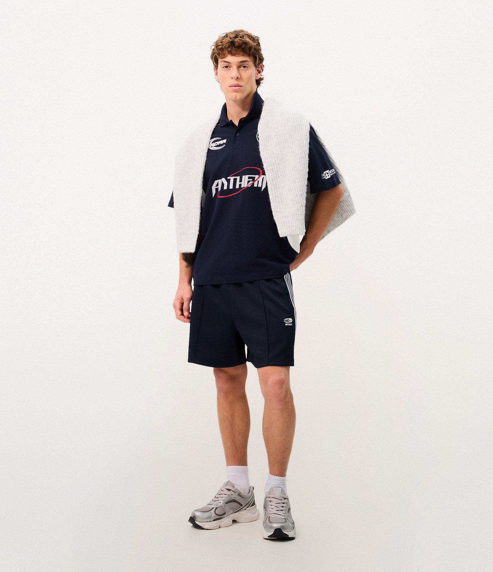 Camiseta Polo Boxy em Algodão Esportiva Azul 2