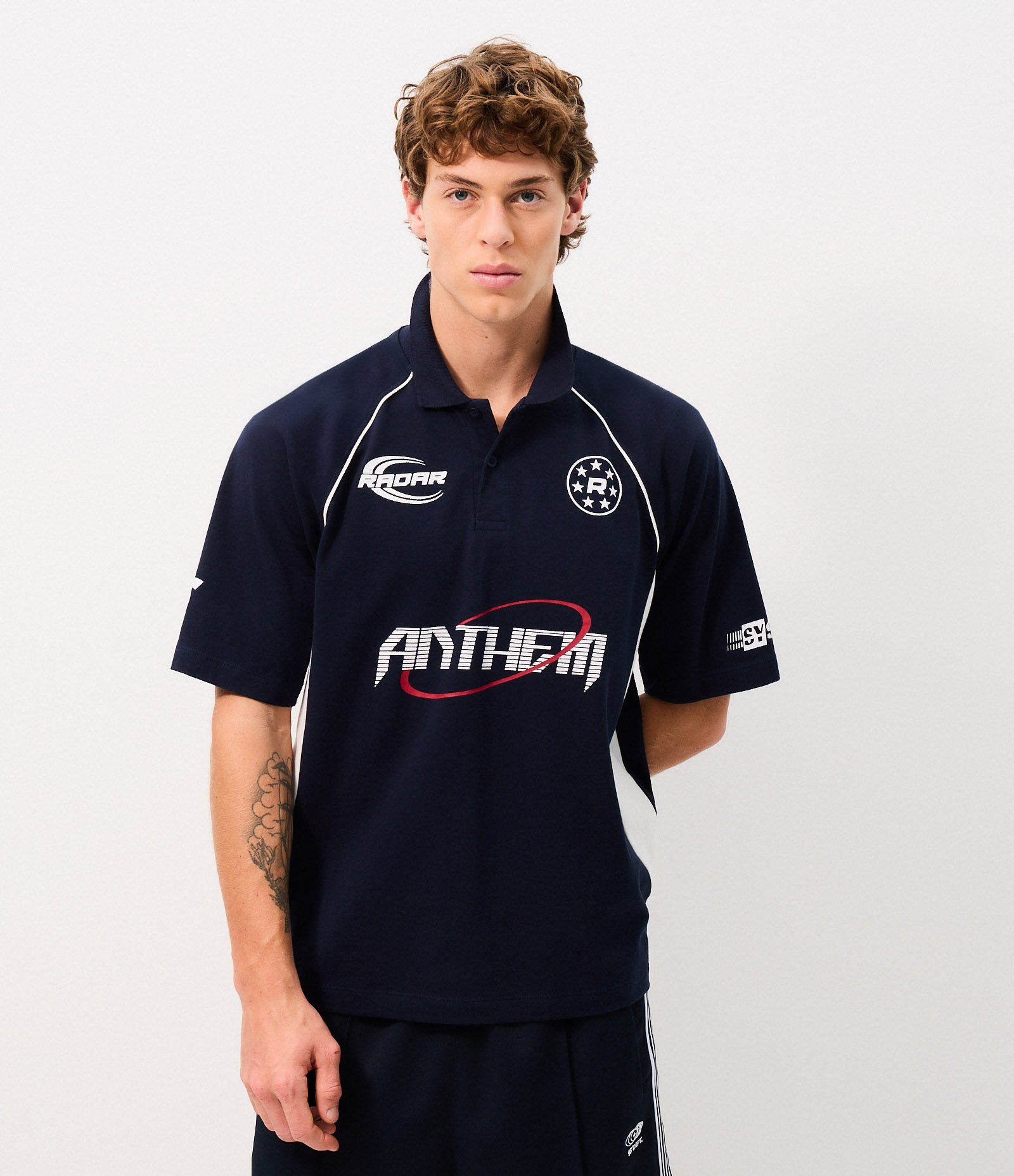 Camiseta Polo Boxy em Algodão Esportiva Azul 3