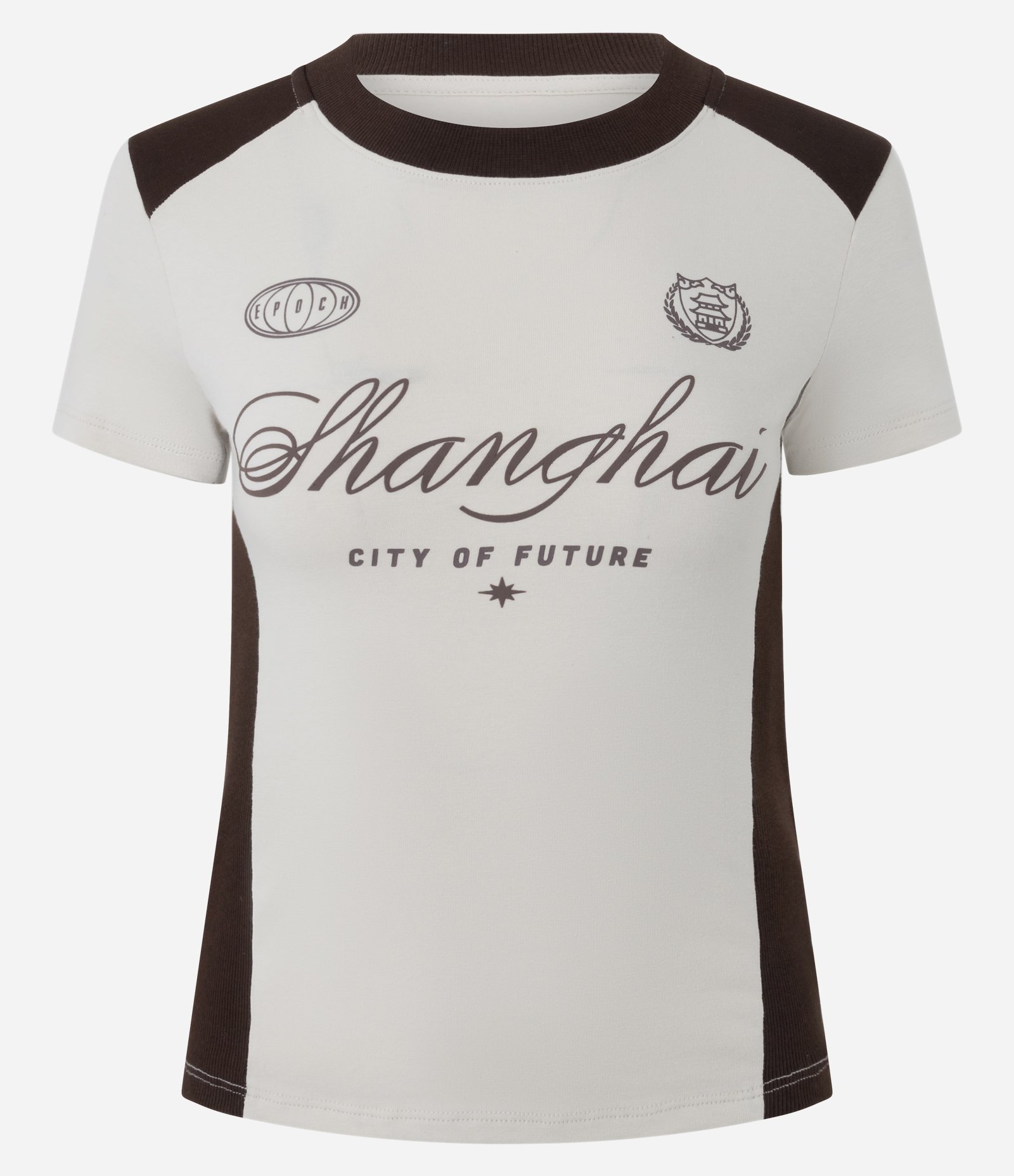 Camiseta em Algodão com Lettering Shanghai e Detalhes Contrastantes Off White 5
