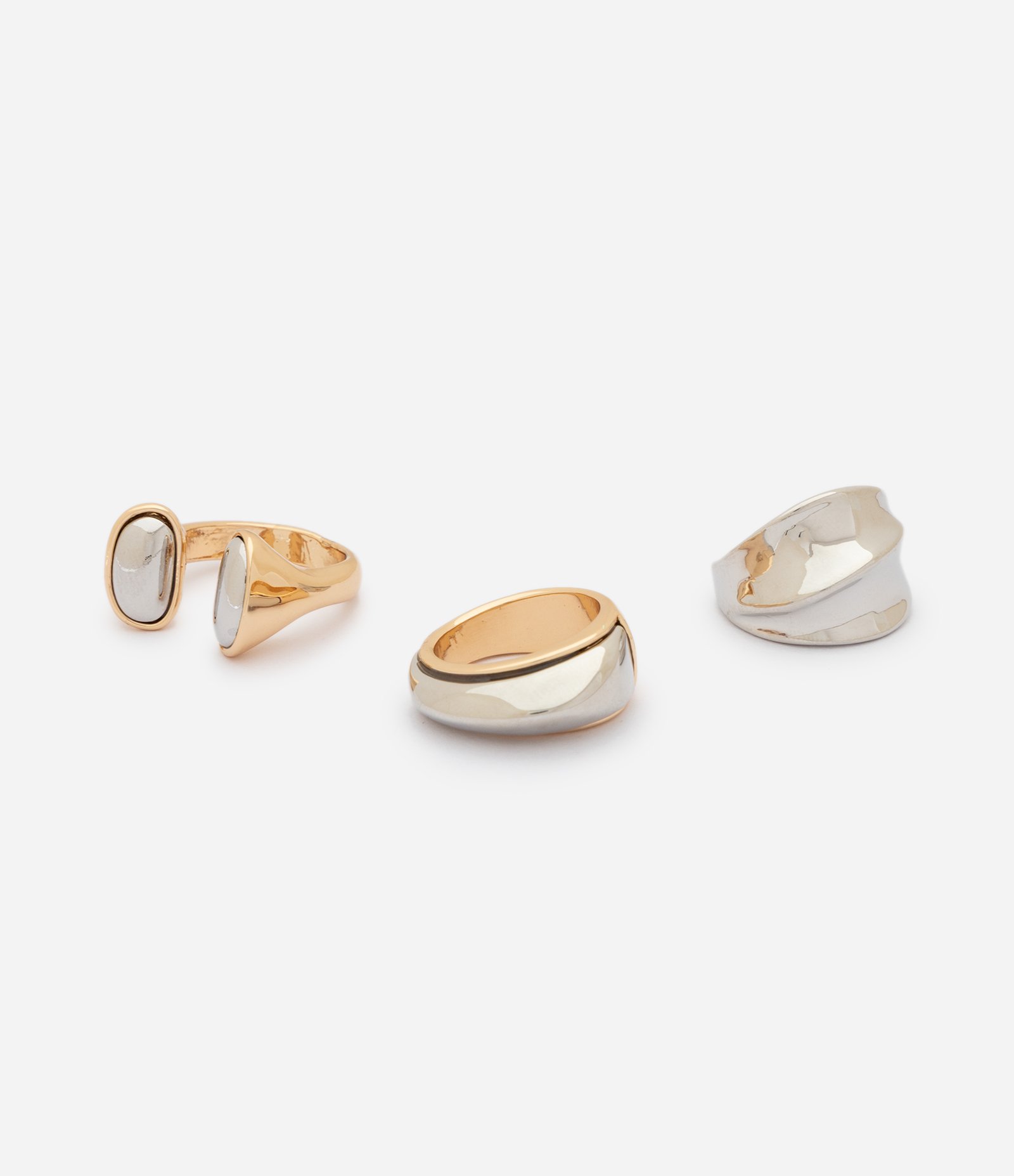 Kit de 03 Anéis Bold com Design Contemporâneo Multicores 2