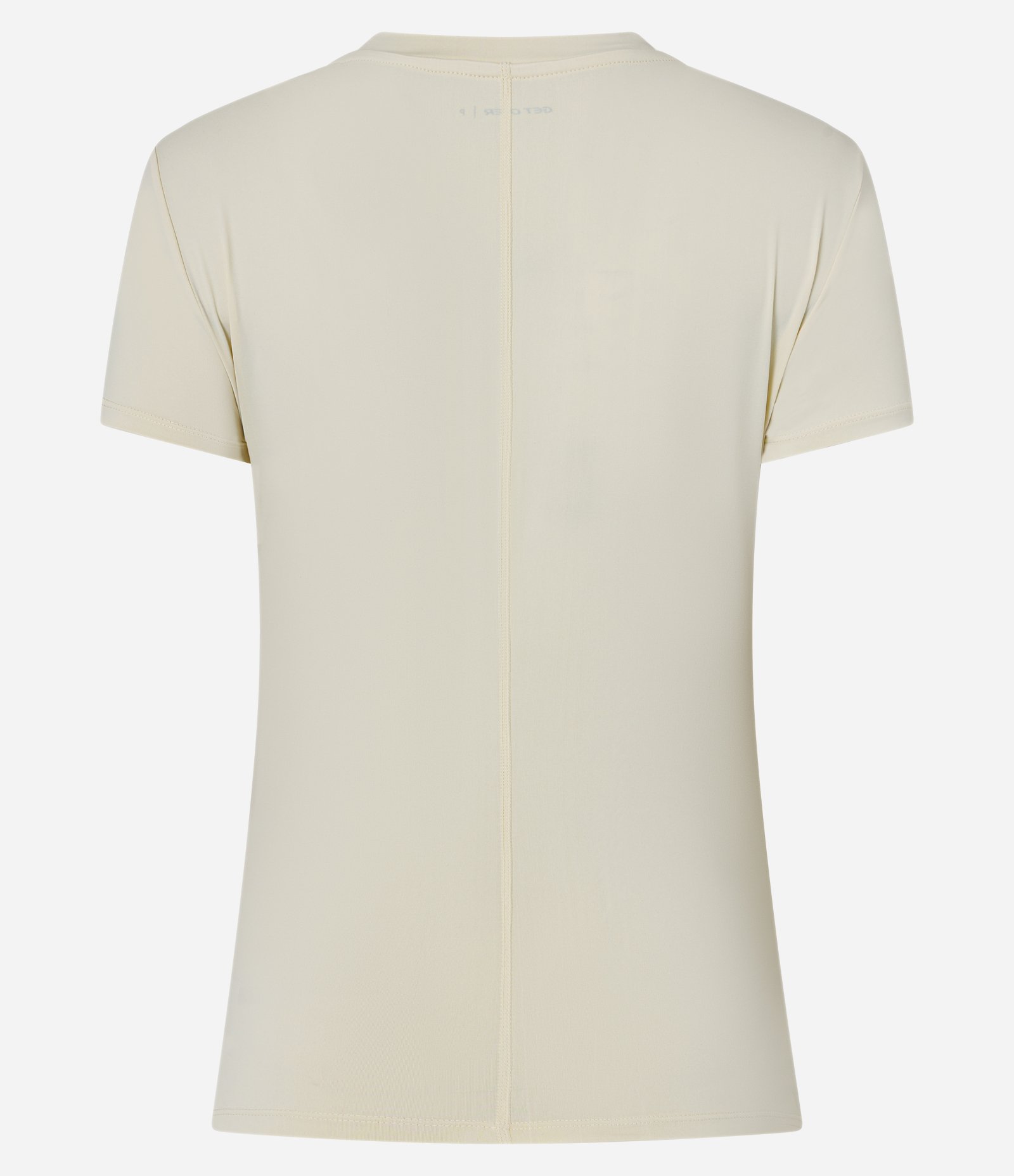 Camiseta Esportiva em Microfibra com Manga Curta Creme 5