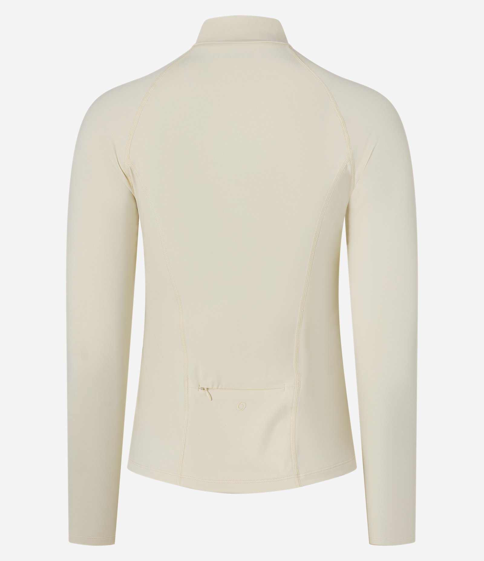 Jaqueta Esportiva Ajustada em Microfibra com Bolso Creme 4