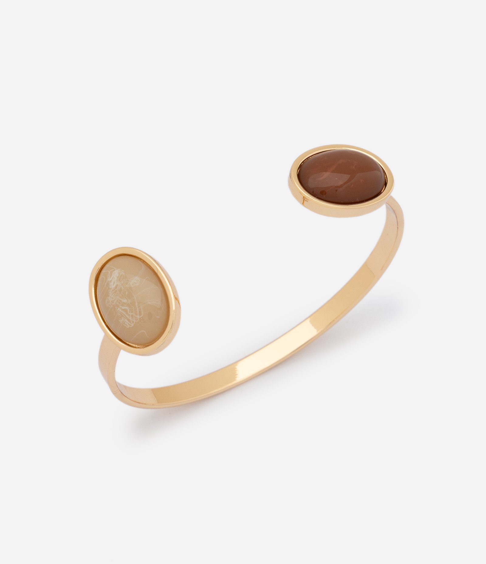 Bracelete com Ponteiras em Resina Dourado 1