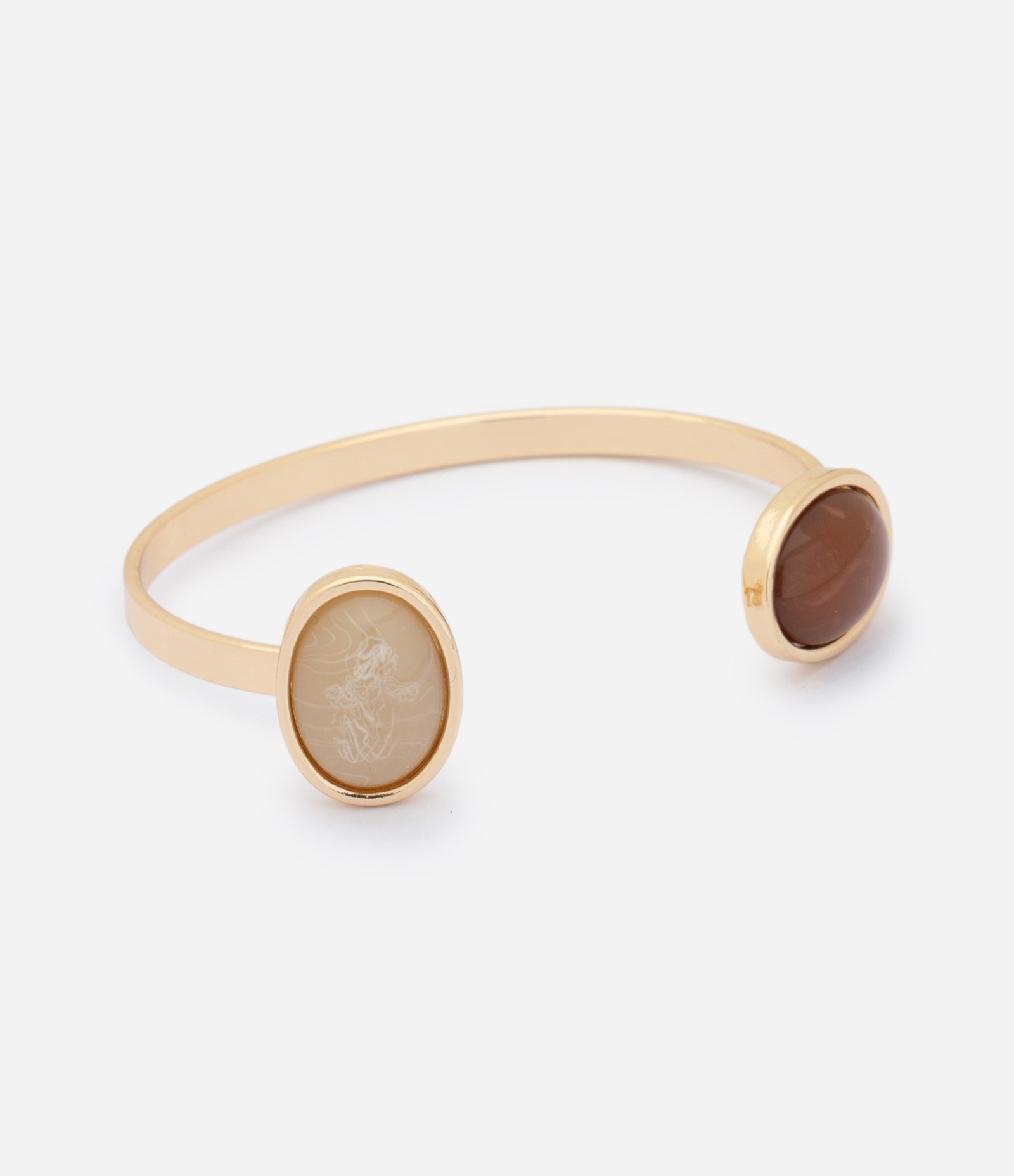Bracelete com Ponteiras em Resina Dourado 2