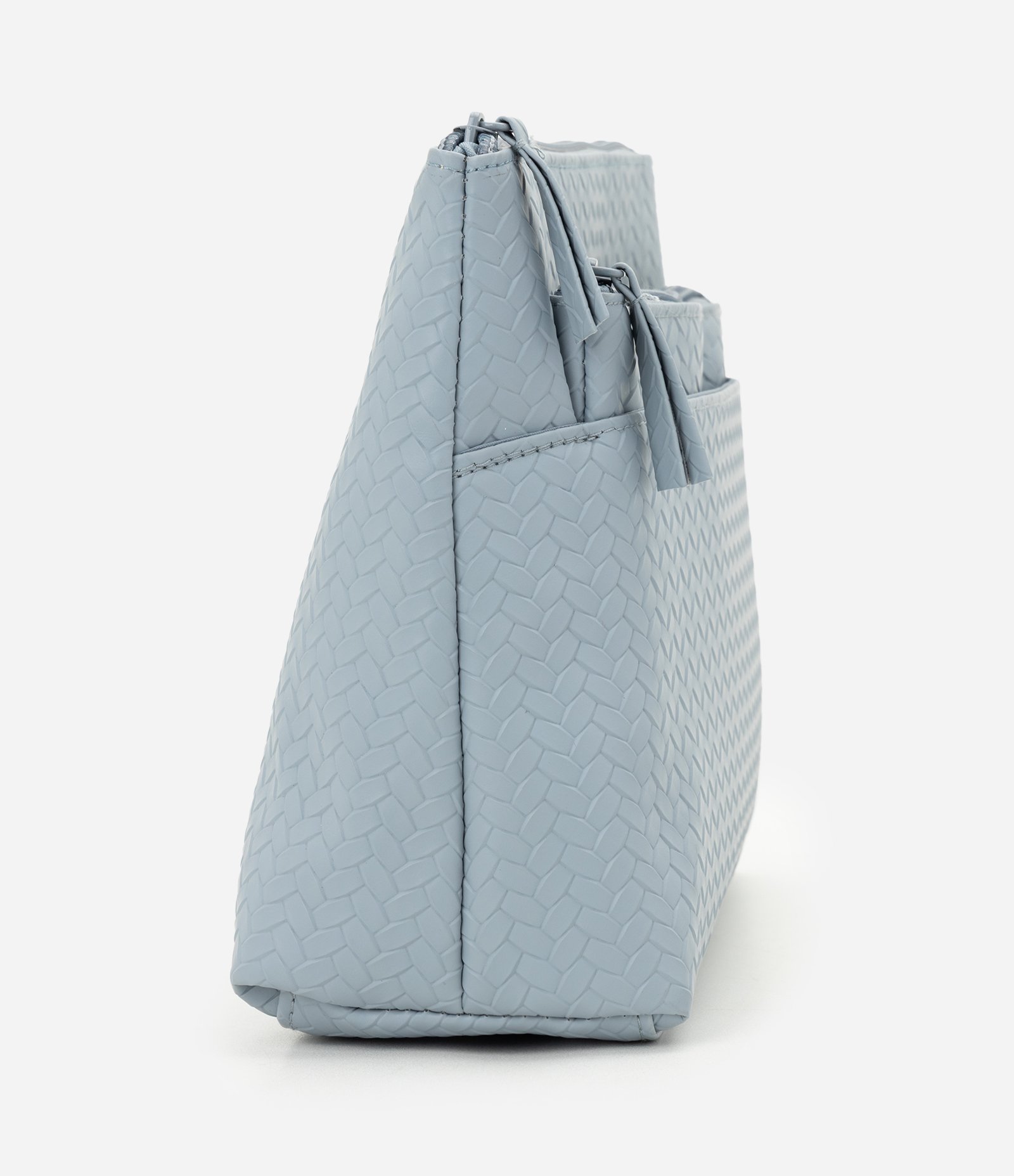 Kit de 2 Necessaires em PU Texturizado Azul 2