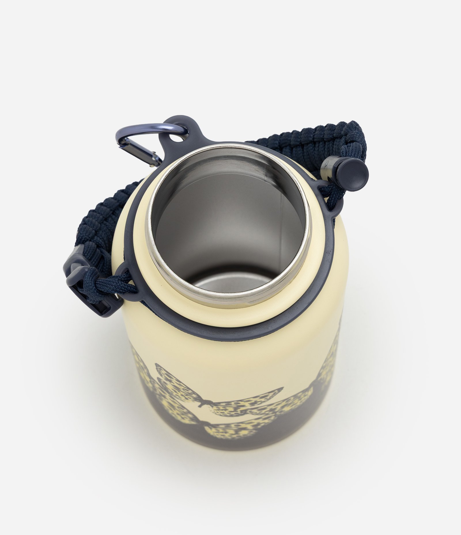 Garrafa Térmica em Metal com Alça de Corda e Estampa de Borboletas 750ml Multicores 2