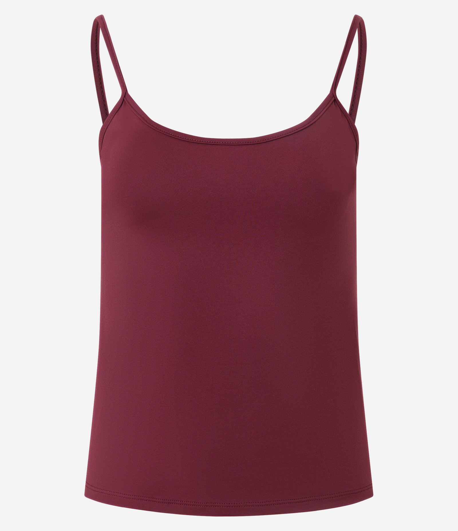 Blusa Básica em Poliamida com Alças Finas Bordô 1