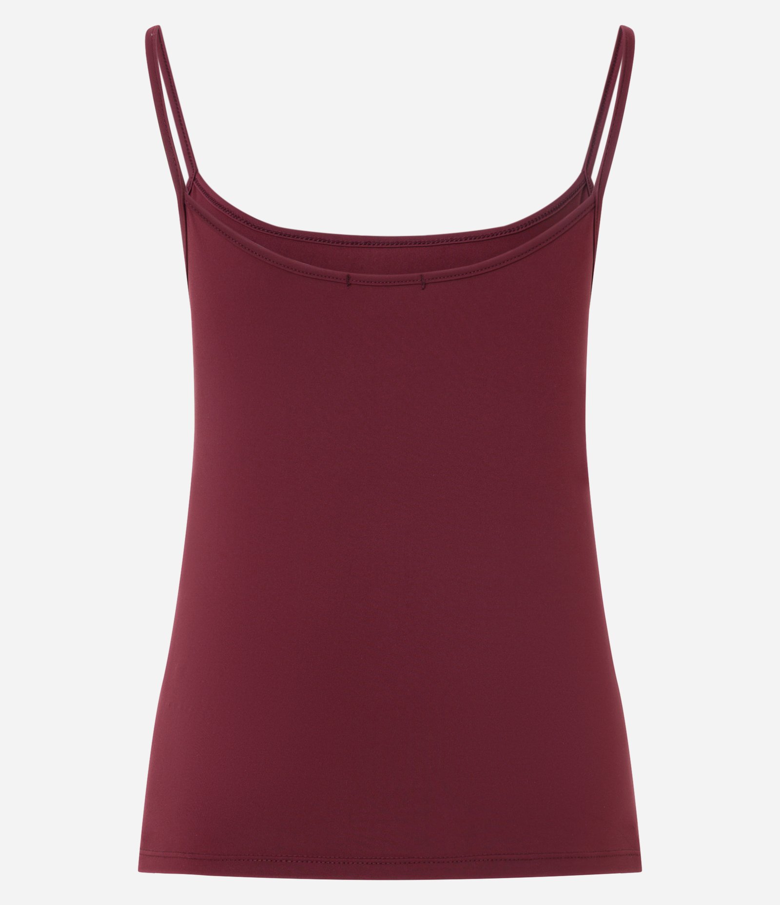 Blusa Básica em Poliamida com Alças Finas Bordô 2