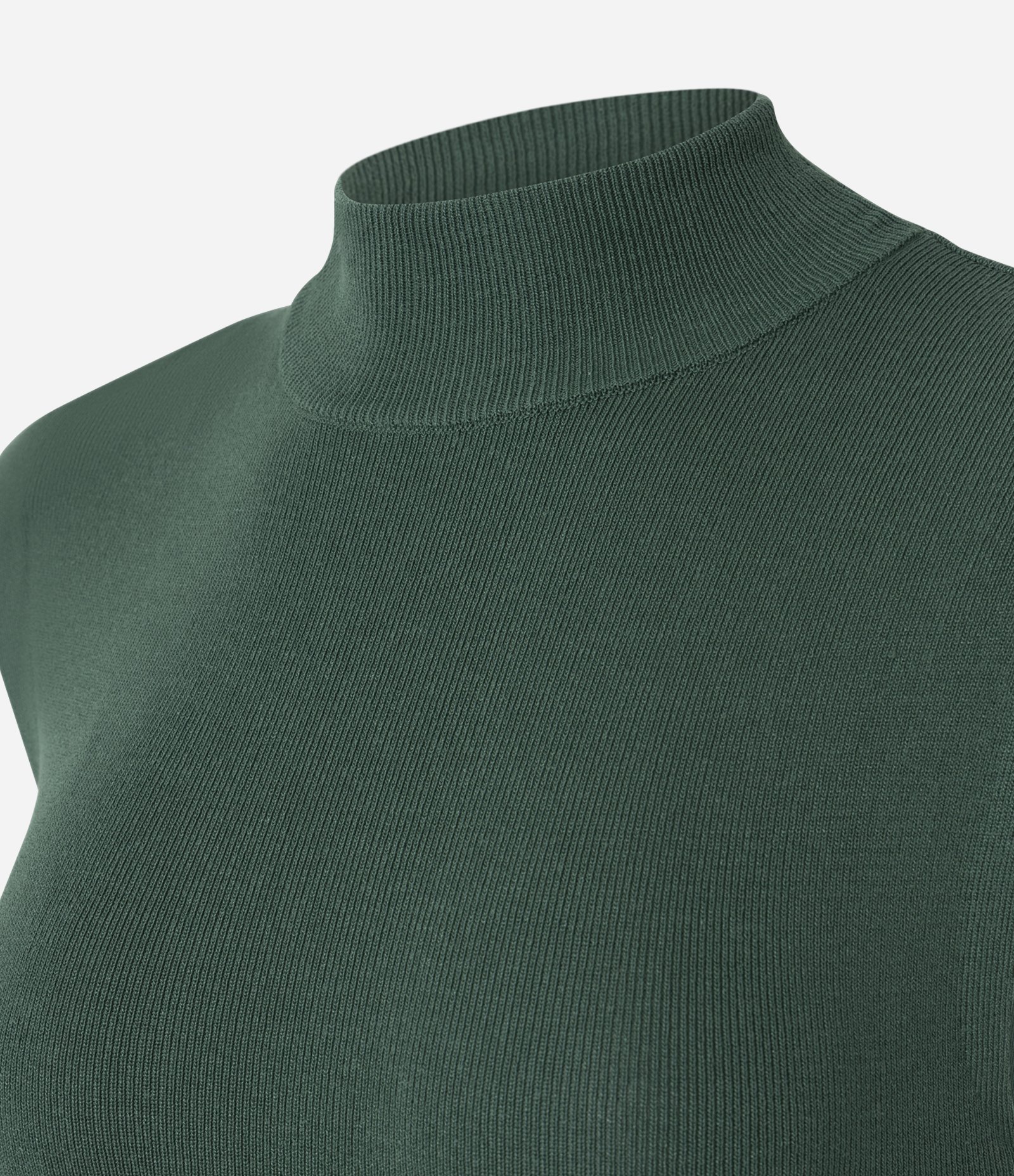 Vestido Midi em Tricô com Gola Alta e Fenda Verde 6
