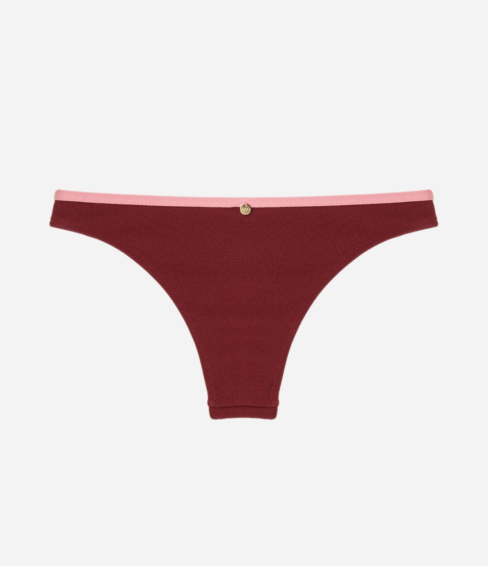 Biquíni Calcinha Básica em Crepe com Viés Contrastante Vermelho/Rosa 6