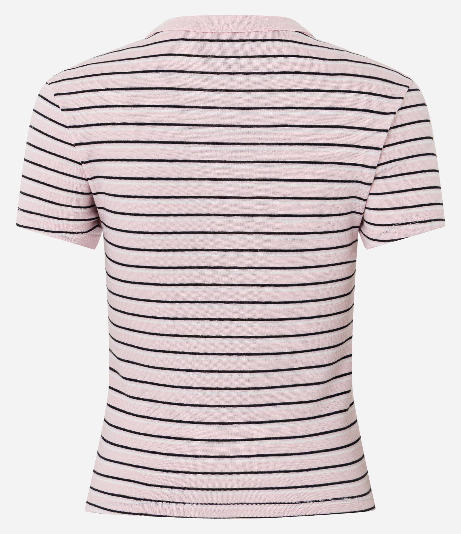 Blusa em Ribana com Estampa Listrada Rosa 3