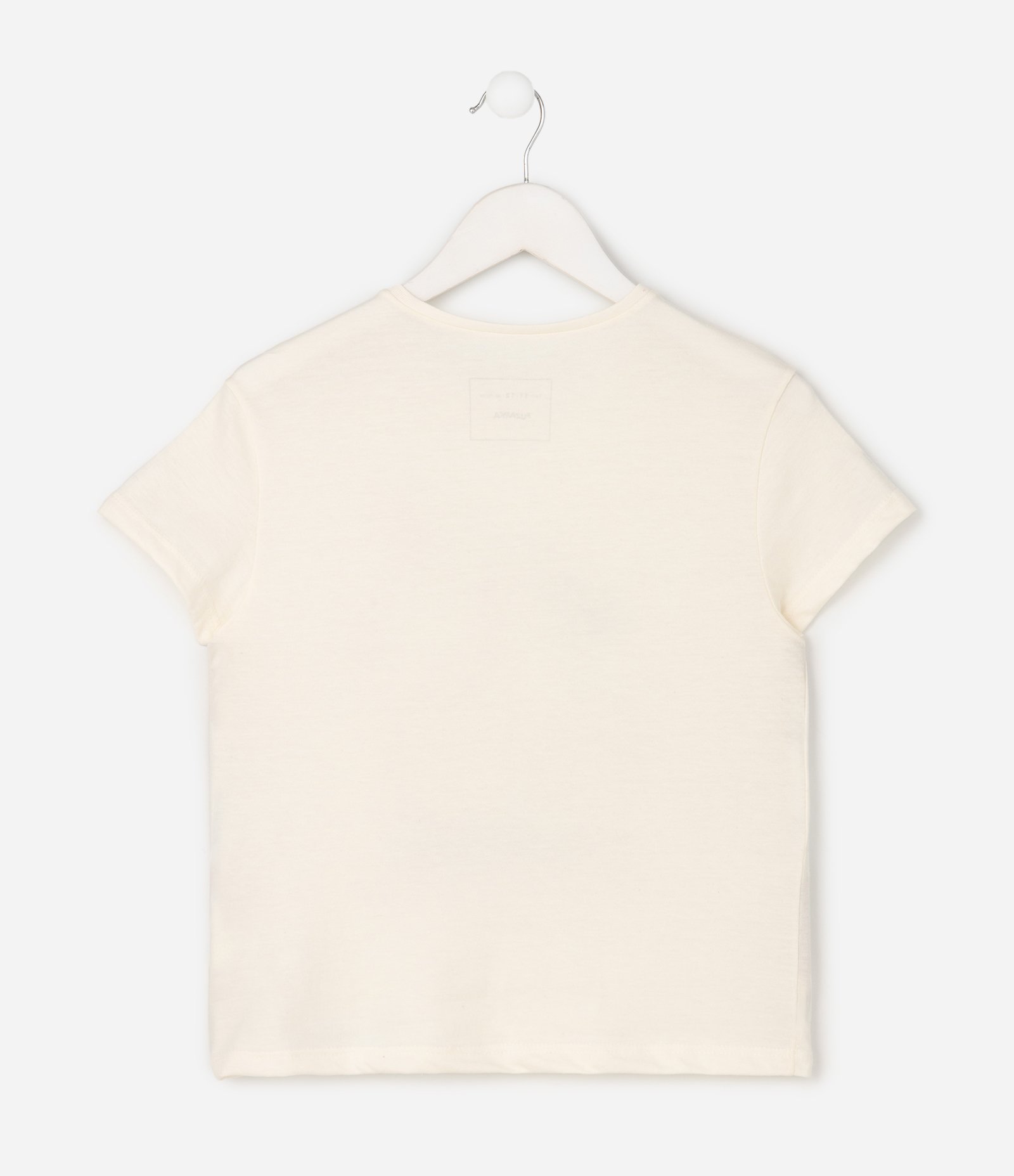 Camiseta Infantil em Algodão Slim com Estampa de Cereja - Tam 5 a 16 Anos Bege 4