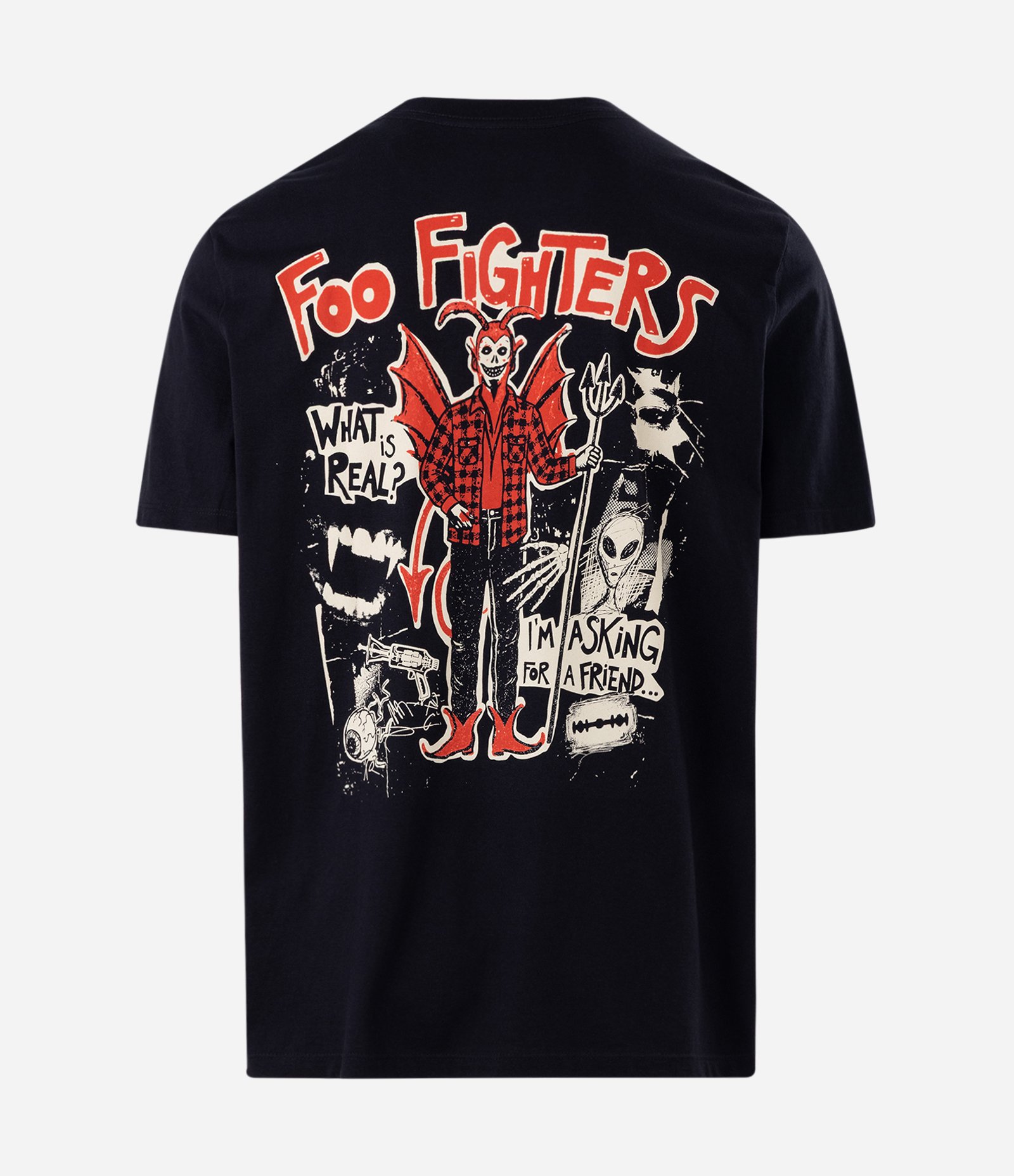 Camiseta Comfort em Algodão com Estampa Foo Fighters Preto 6