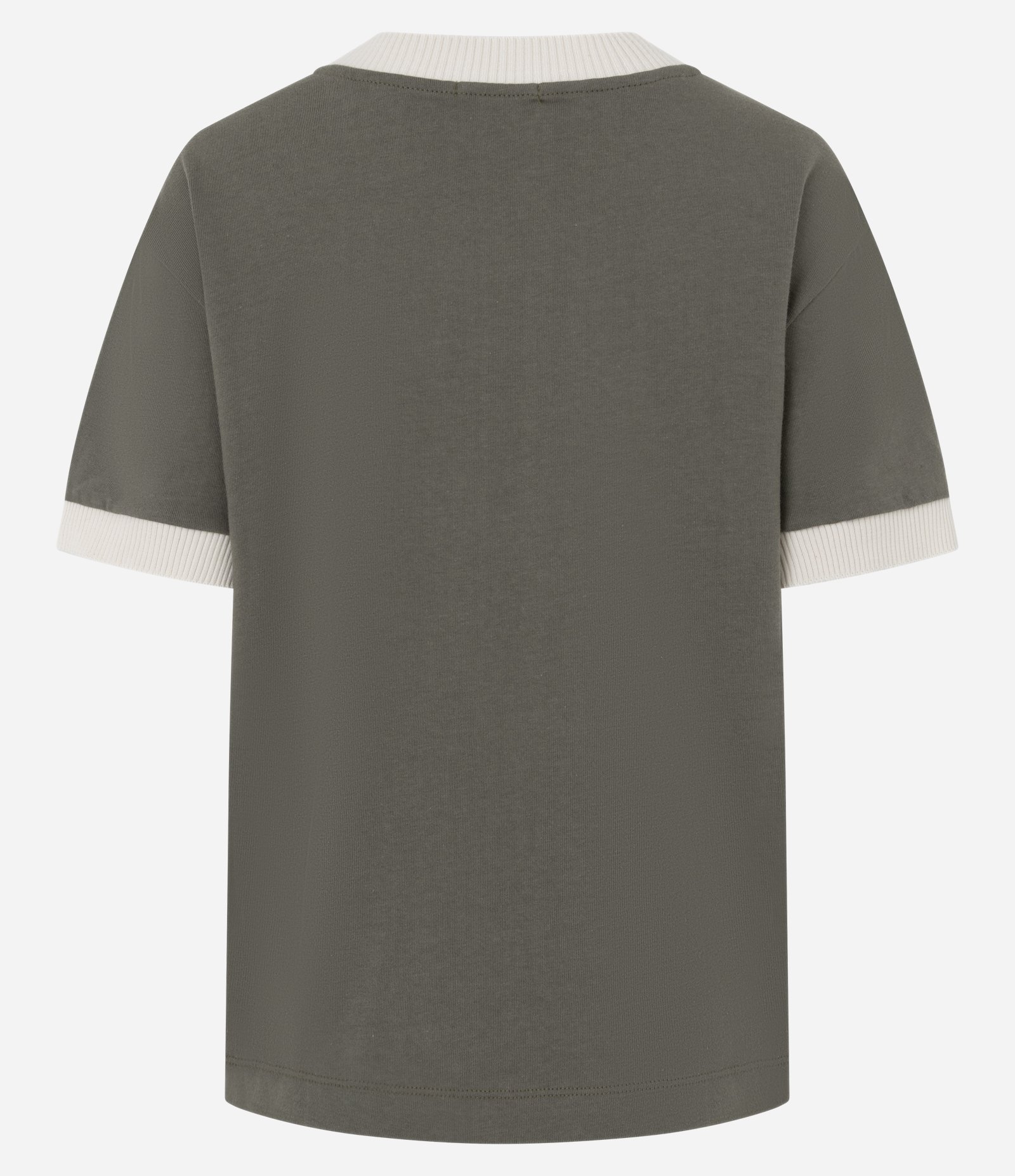 Blusa em Algodão com Gola e Barra das Mangas Contrastante Verde 3