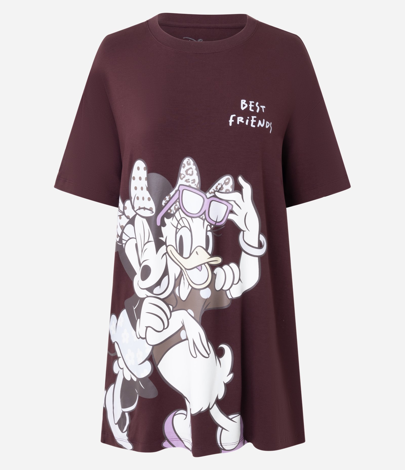 Camisola em Viscolycra com Estampa Minnie e Margarida Roxo 1