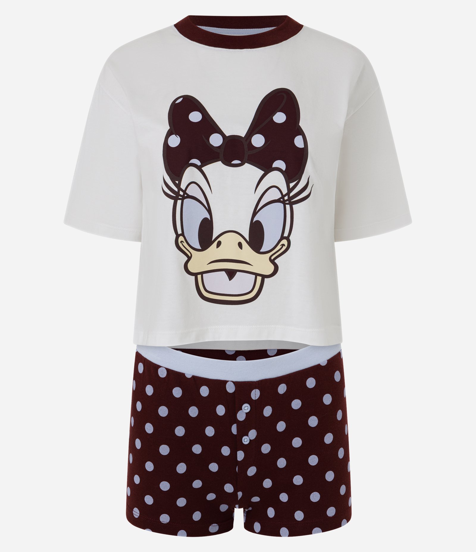Pijama Curto em Algodão com Estampa Temática Margarida Multicores 6