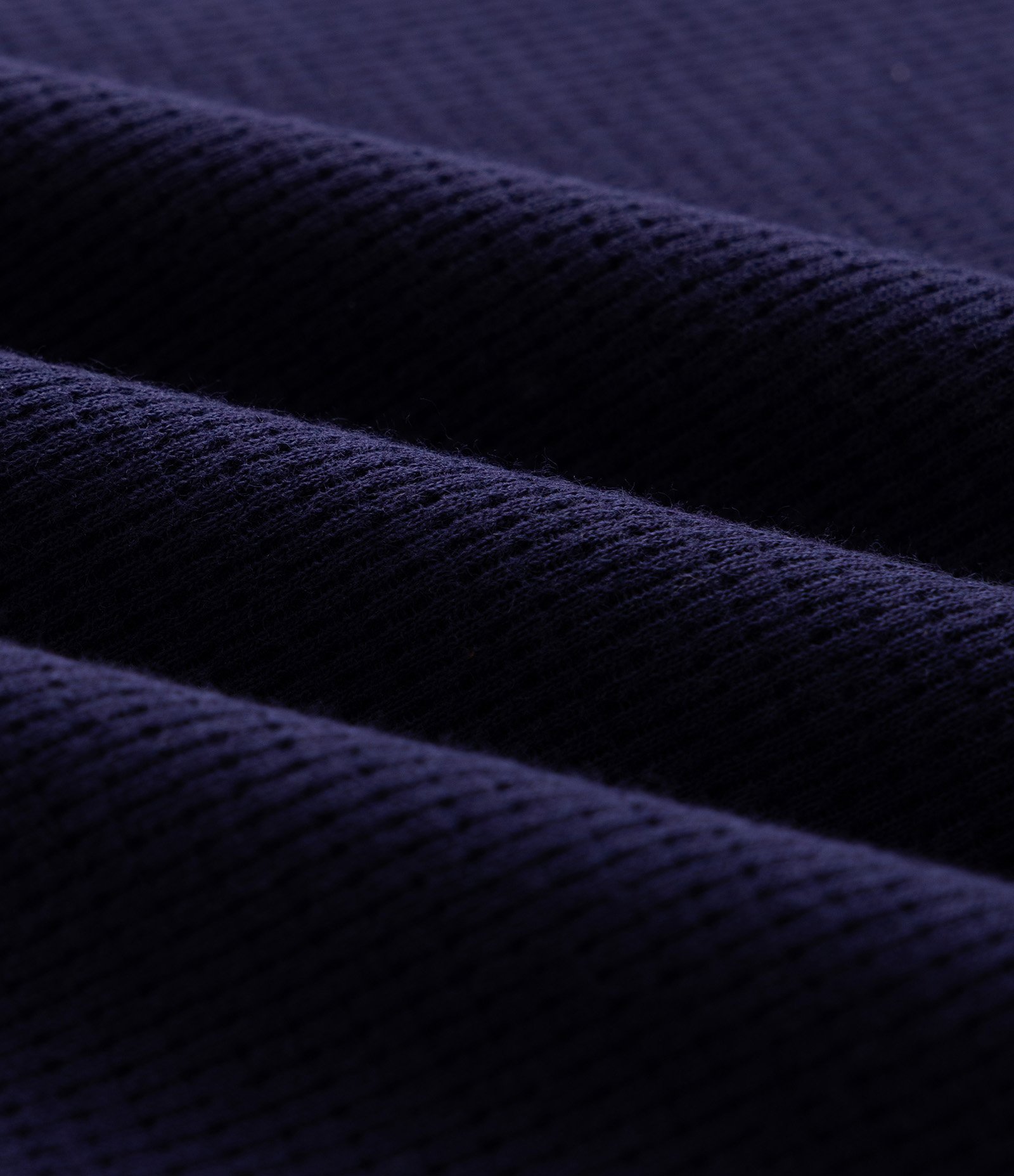 Camiseta Regular em Algodão Texturizado com Punhos Azul Marinho 6