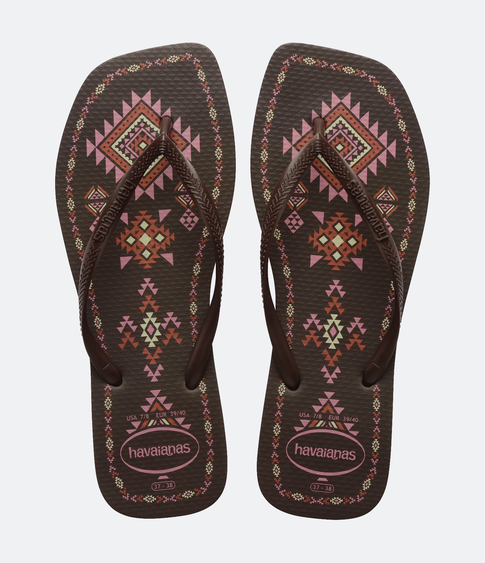 Chinelo Havaianas Slim Square Spirit Marrom 1