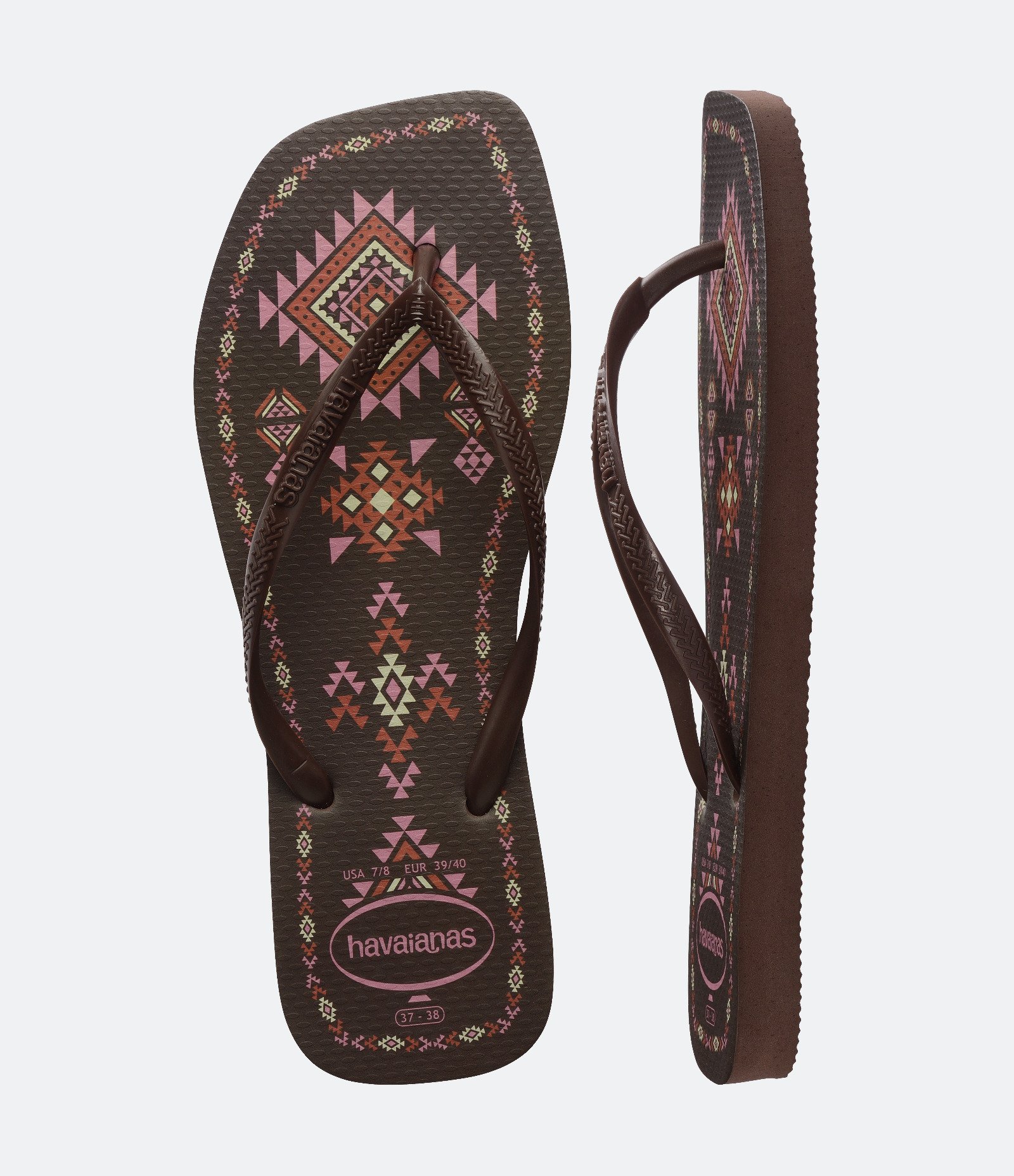 Chinelo Havaianas Slim Square Spirit Marrom 4