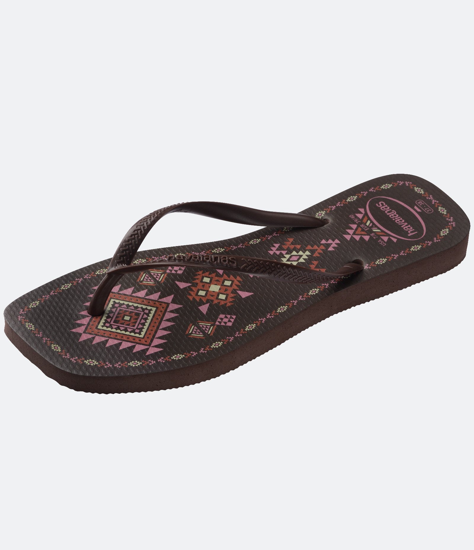 Chinelo Havaianas Slim Square Spirit Marrom 5