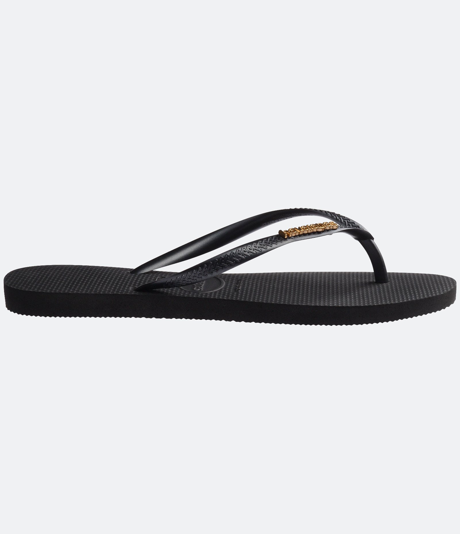 Chinelo Havaianas com Logo Metalizado Preto 3