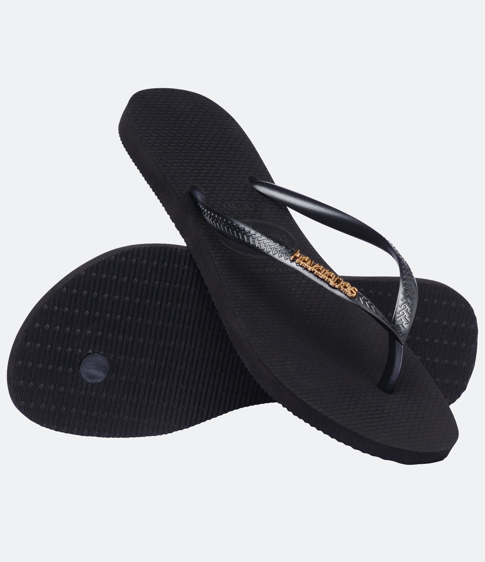 Chinelo Havaianas com Logo Metalizado Preto 4