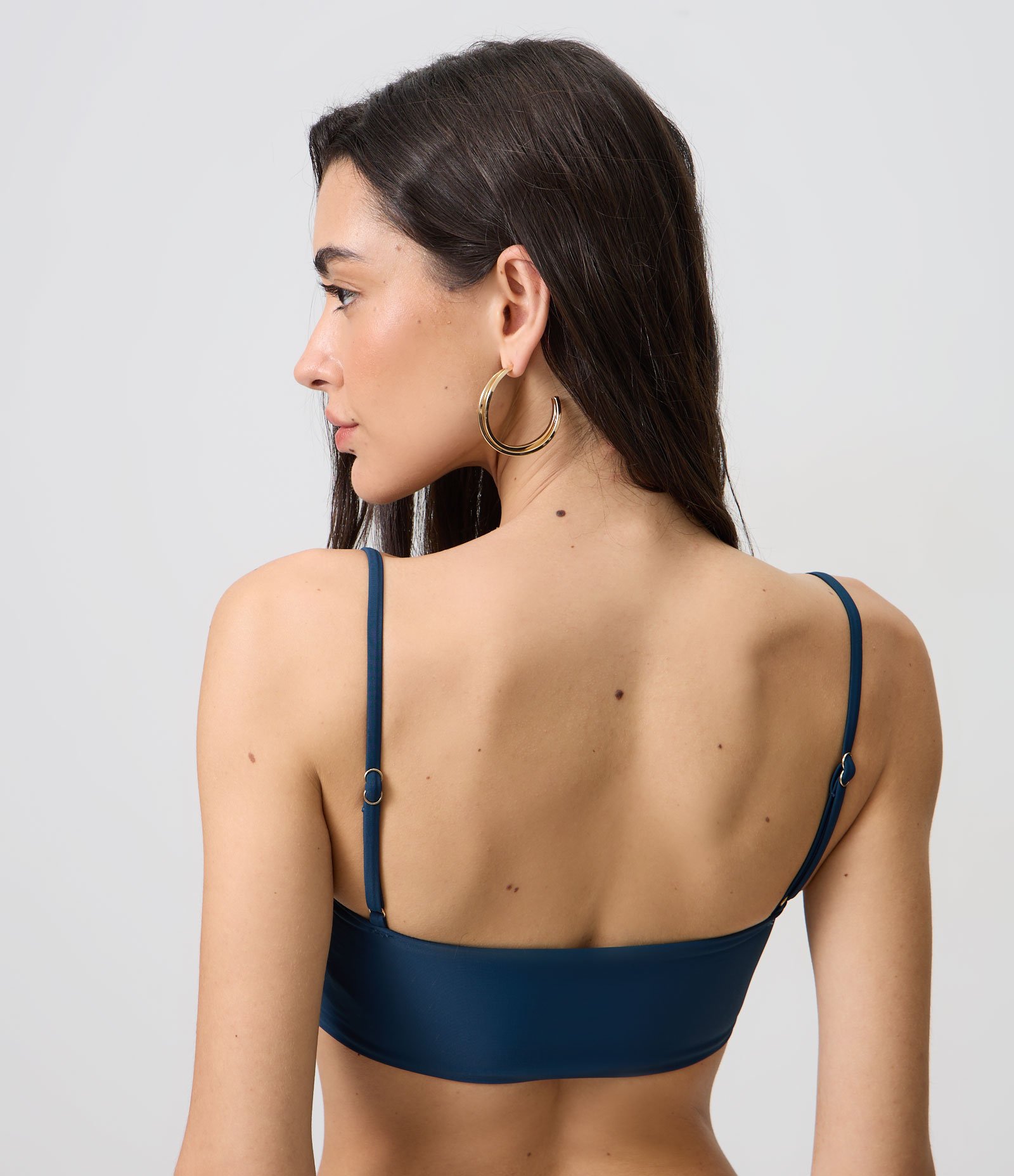 Biquíni Top Bandeau com Bordado de Conchas Azul 4